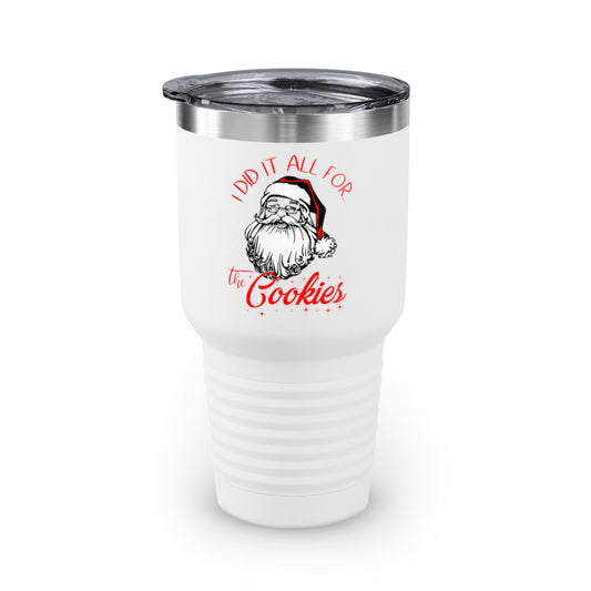 I Did It All For The Cookies Tumbler, Santa Christmas Mug, Christmas Gift, Funny Santa Travel Cup, Vintage Santa Cup - Premium Mug - Just $31.50! Shop now at Nine Thirty Nine Design