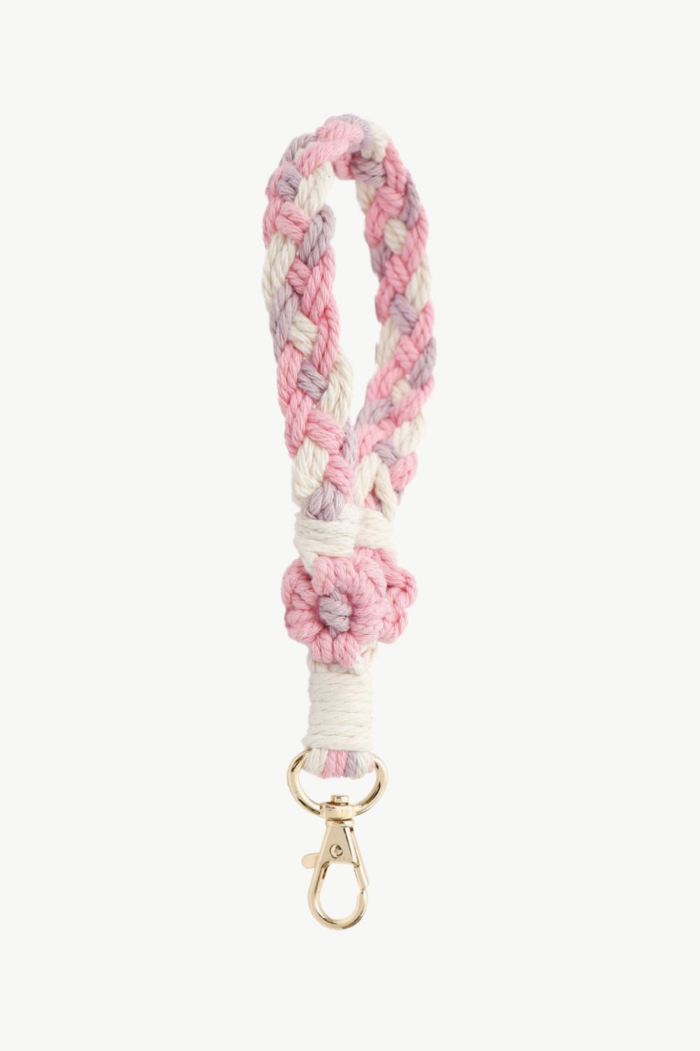 Floral Braided Wristlet Key Chain Key Chains