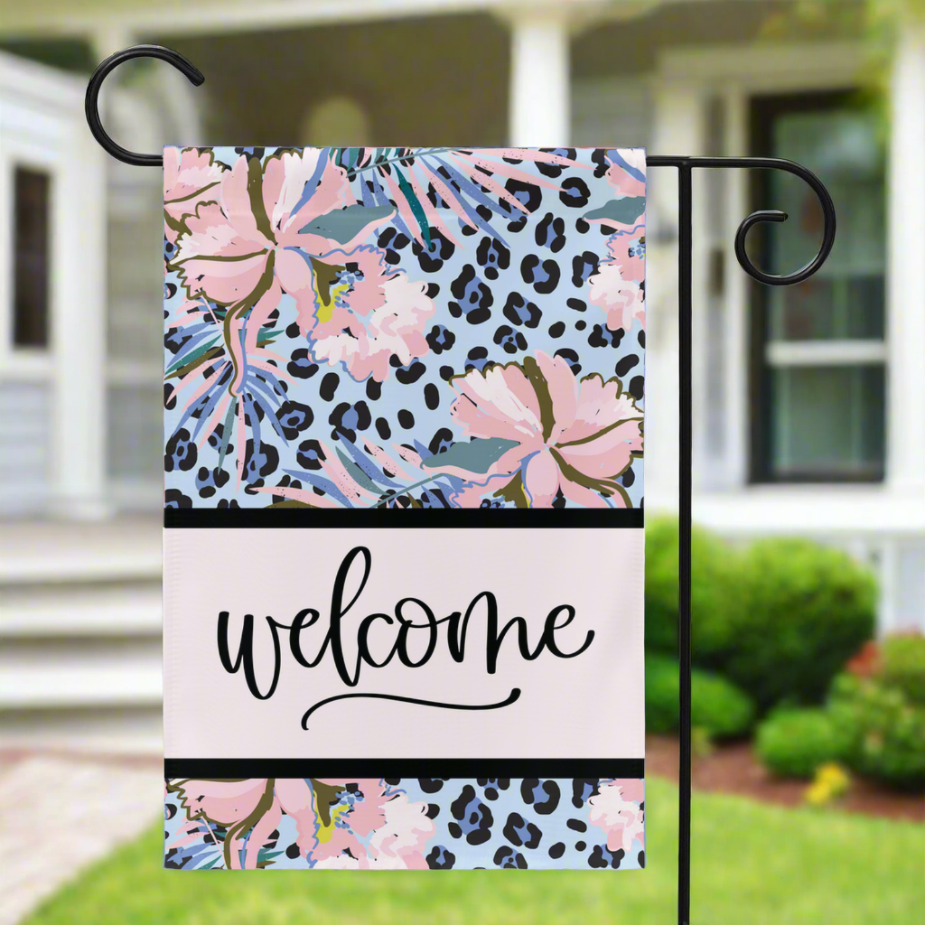 Welcome Leopard Yard Flags - Premium Flag - Just $18.99! Shop now at Nine Thirty Nine Design