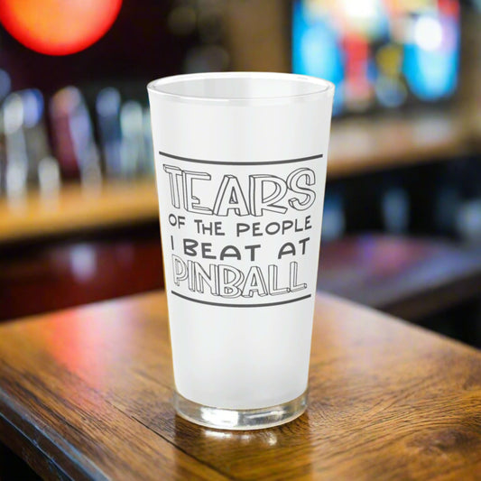 pinball pint glass funny gift