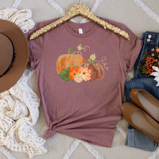 Watercolor Pumpkin Fall Shirt - Premium T-Shirt - Just $21.50! Shop now at Nine Thirty Nine Design