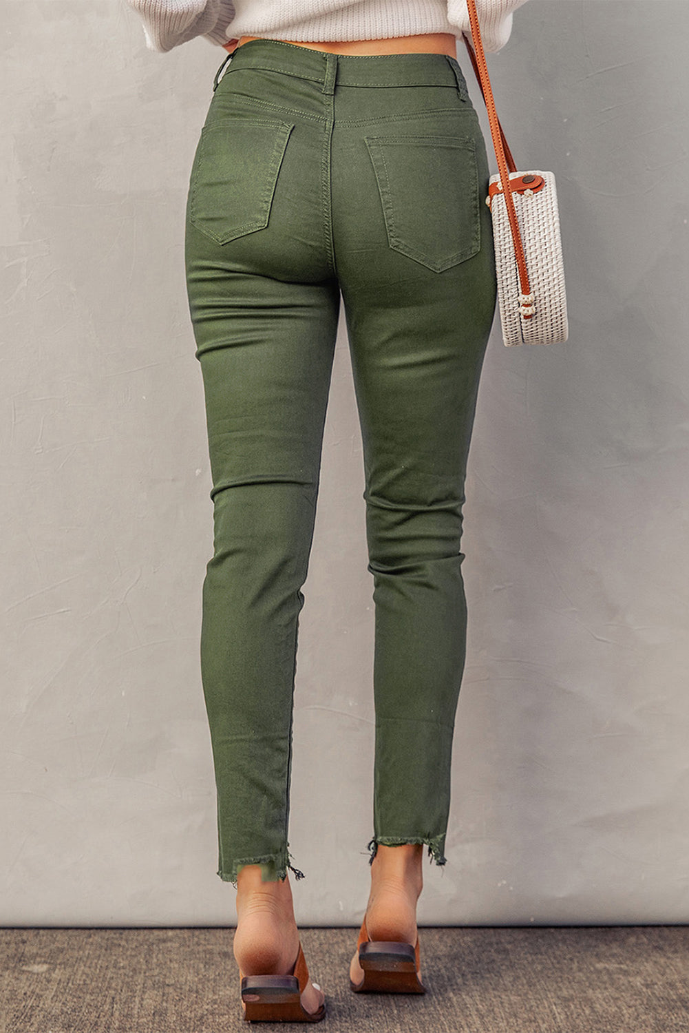 Baeful Button Fly Hem Detail Skinny Jeans - Premium Jeans - Just $41! Shop now at Nine Thirty Nine Design