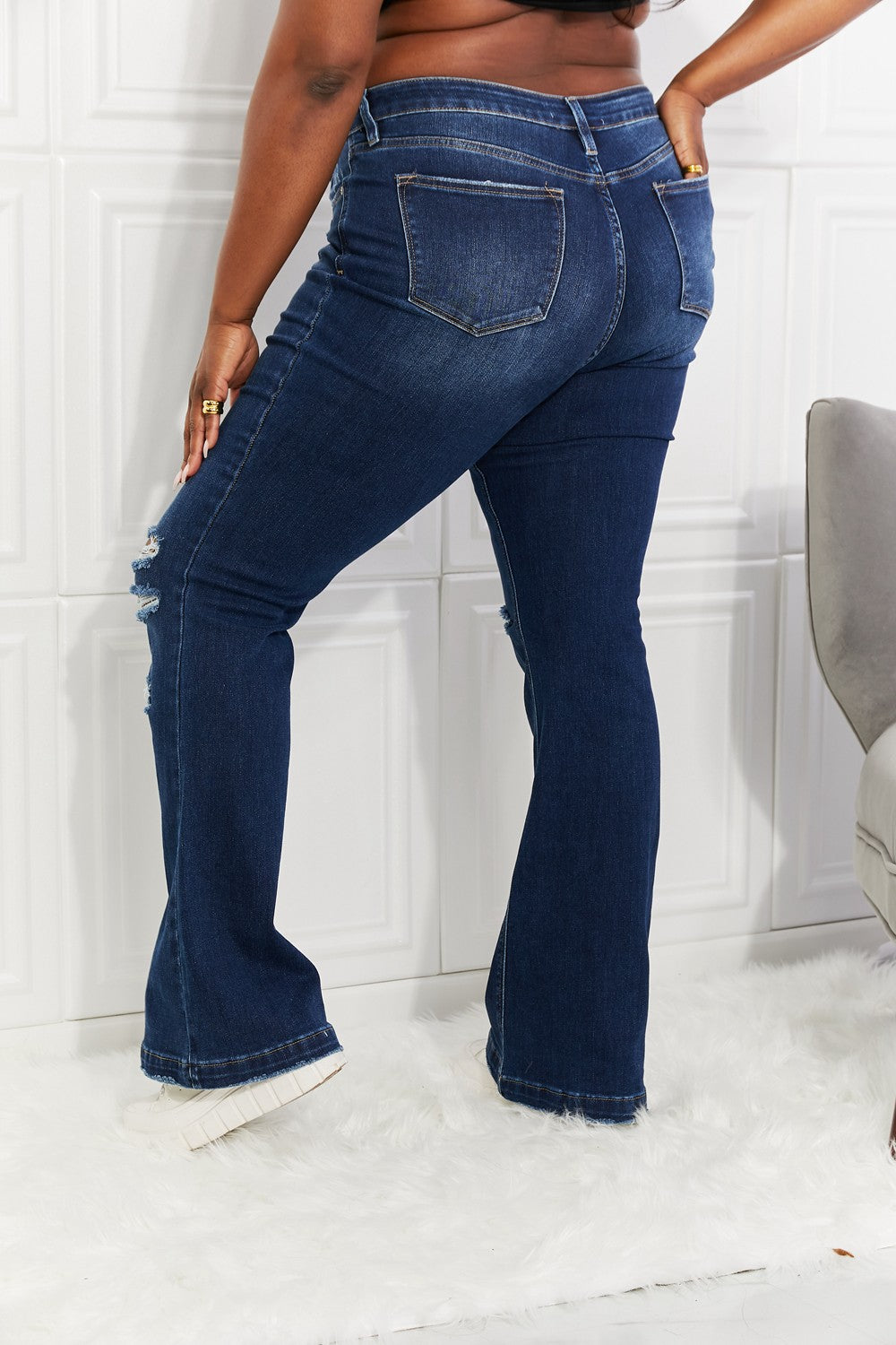 Kancan Full Size Reese Midrise Button Fly Flare Jeans - Premium  - Just $64! Shop now at Nine Thirty Nine Design