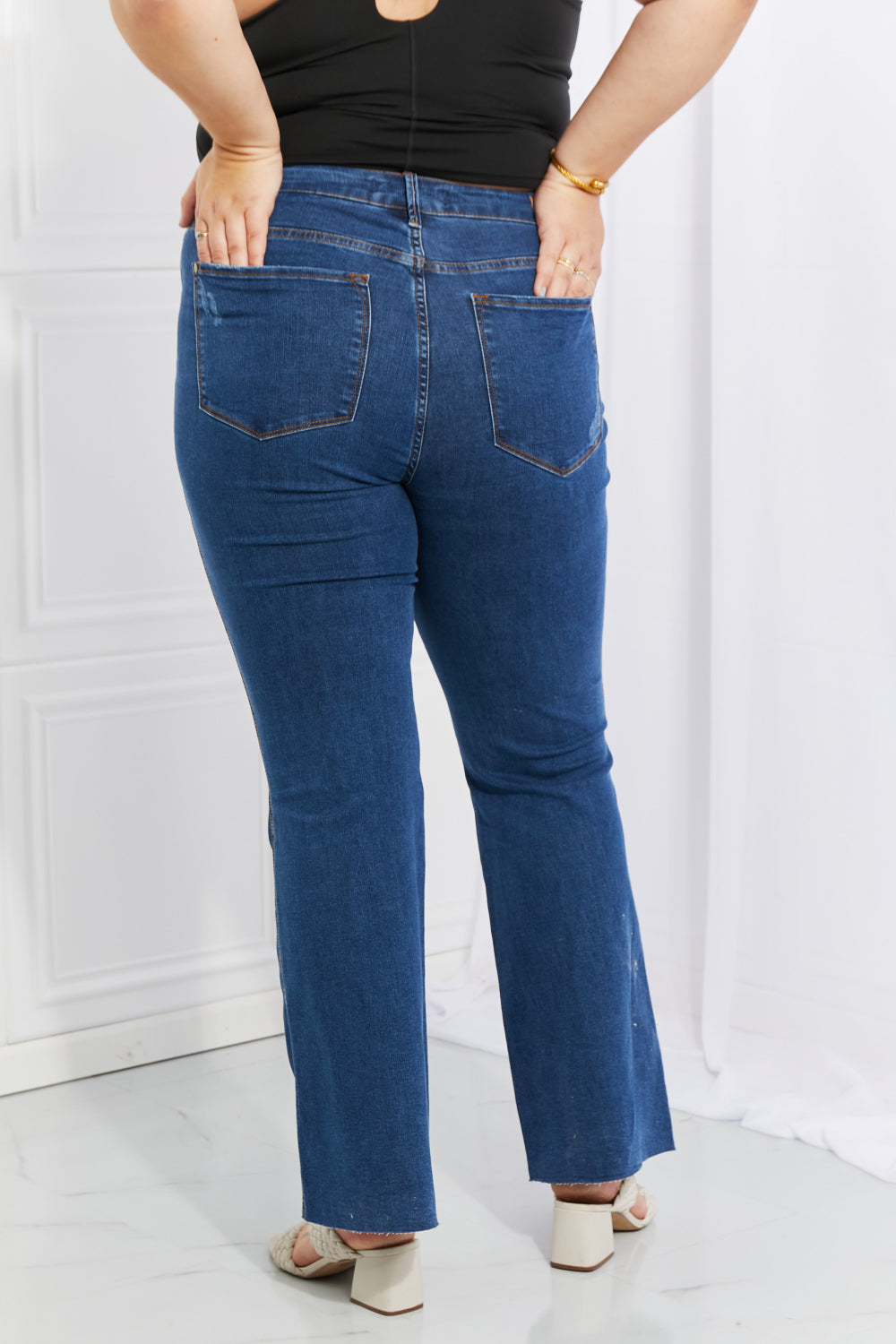 Judy Blue Ava Full Size Cool Denim Tummy Control Flare Jeans - Premium Jeans - Just $64! Shop now at Nine Thirty Nine Design