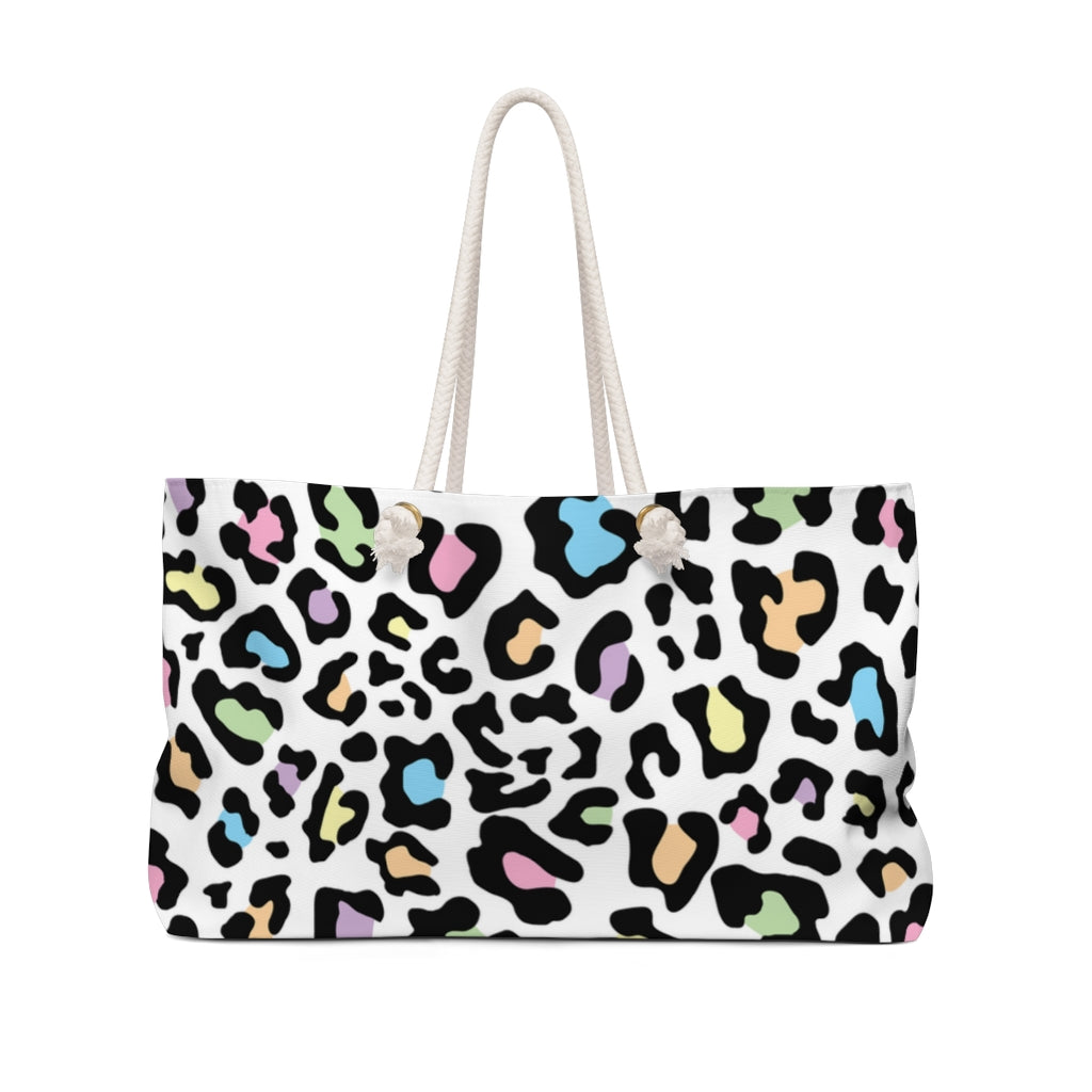 Custom Weekender Bag Women, Personalized Tote, Leopard Tote, Bride Bag, Large Beach Bag, Summer Bag, Gift for Her, Cute Tote Bag Bags