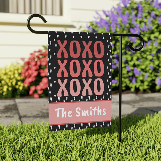 Valentines Day Flag, Heart Flag, XOXO, Welcome Flag, Personalized Flag, Custom Yard Flag, Valentines Day Gift