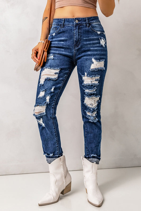 Baeful Distressed High Waist Jeans with Pockets - Premium Jeans - Just $54! Shop now at Nine Thirty Nine Design