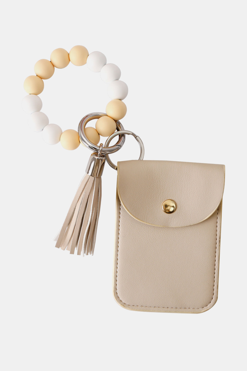 Bead Wristlet Key Chain with Wallet 