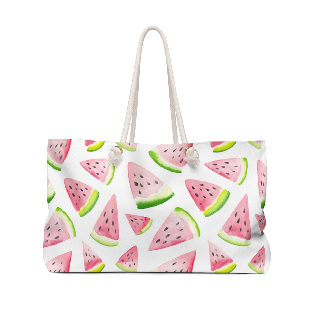 Custom Weekender Bag Women, Personalized Tote, Watermelon Tote