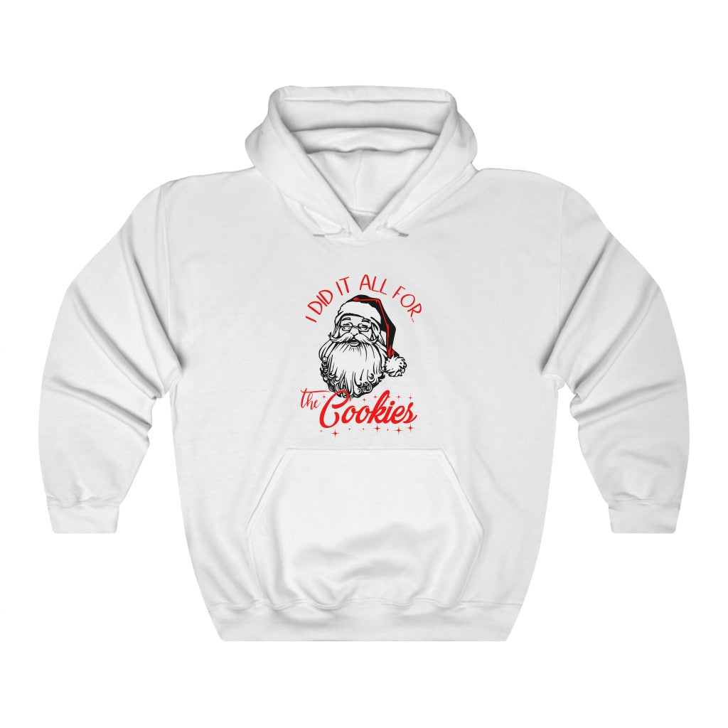 I Did It All For The Cookies Hoodie, Funny Christmas Sweatshirt, Christmas Gift, Vintage Santa, Santa Sweatshirt - Premium Hoodie - Just $32.50! Shop now at Nine Thirty Nine Design