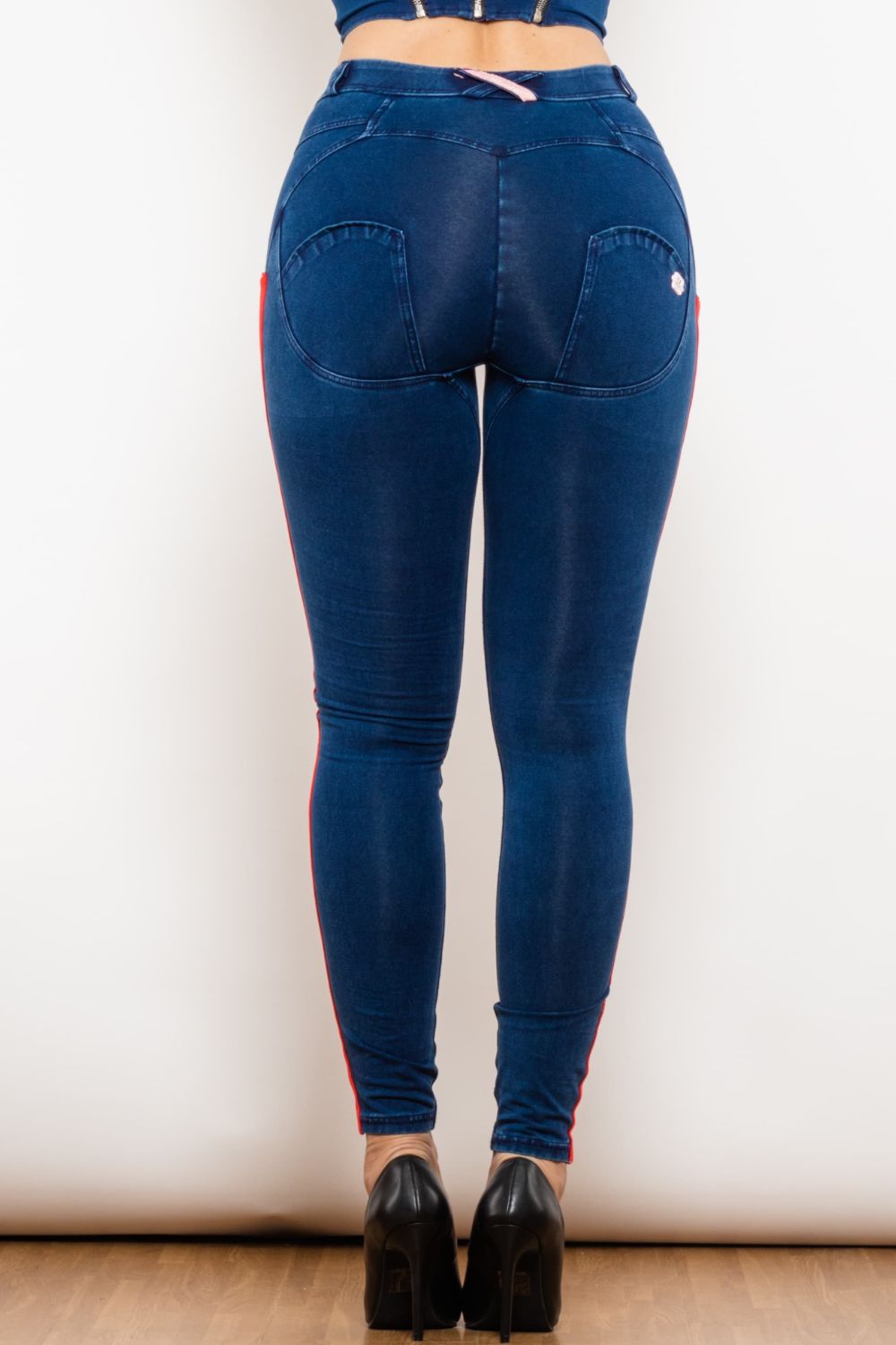 Side Stripe Skinny Jeans - Premium  - Just $56! Shop now at Nine Thirty Nine Design