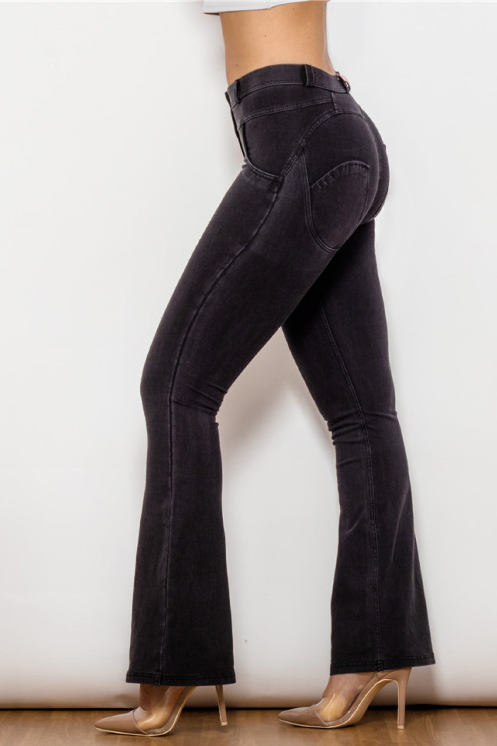 Buttoned Flare Jeans - Premium  - Just $55! Shop now at Nine Thirty Nine Design