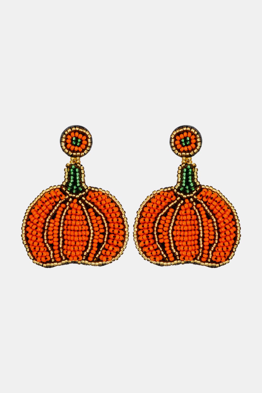 Beaded Detail Pumpkin Shape Halloween Dangle Earring - Premium Jewelry - Just $12! Shop now at Nine Thirty Nine Design