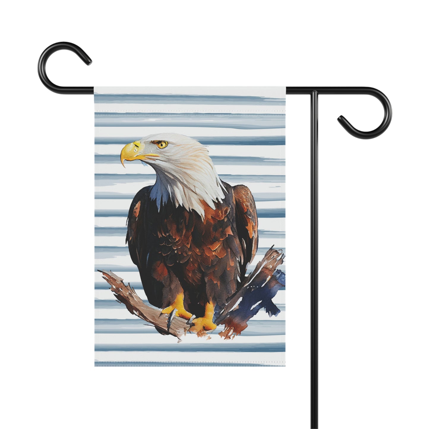 Eagle Summer Blue Striped Garden Flag