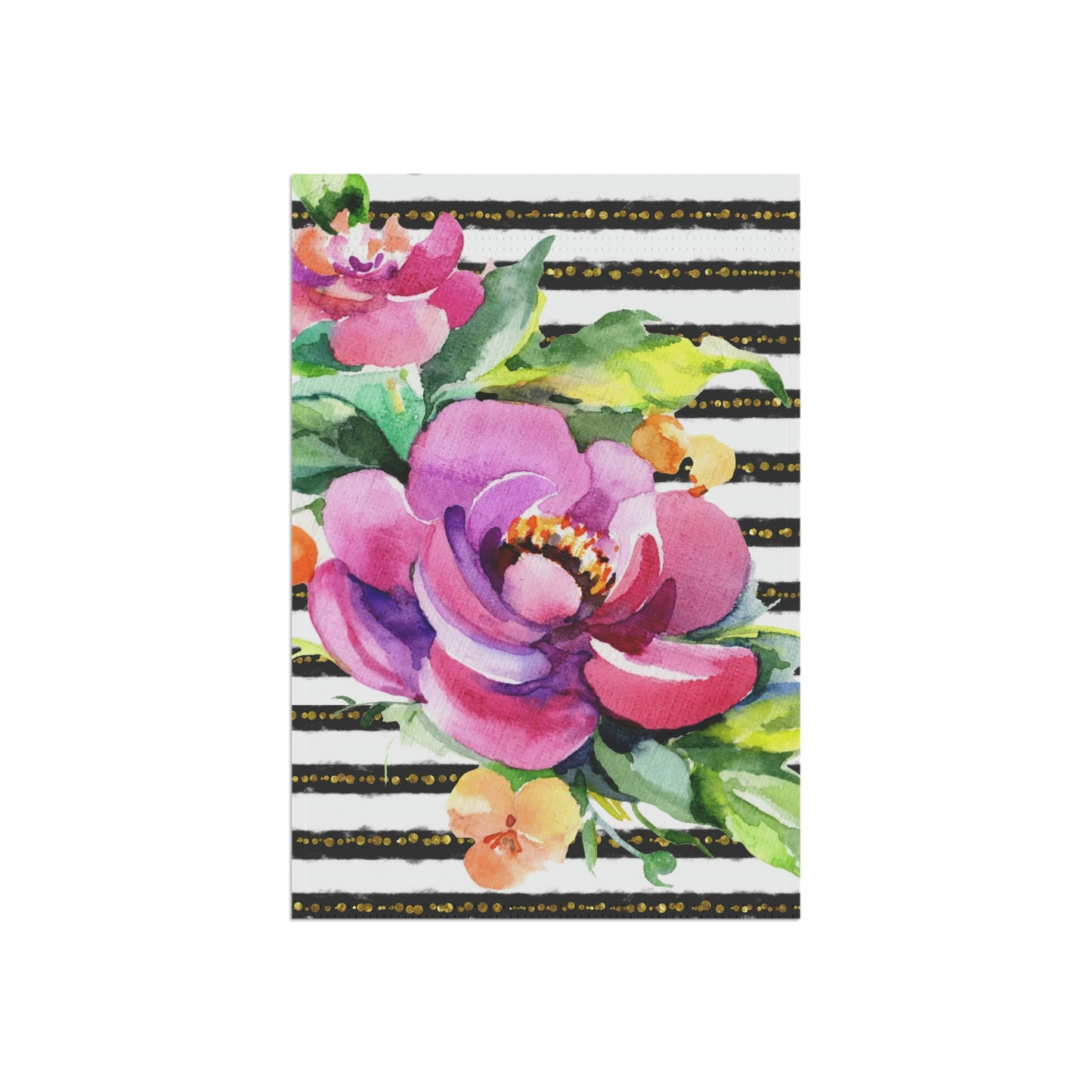 Hot Pink Floral Garden Flag