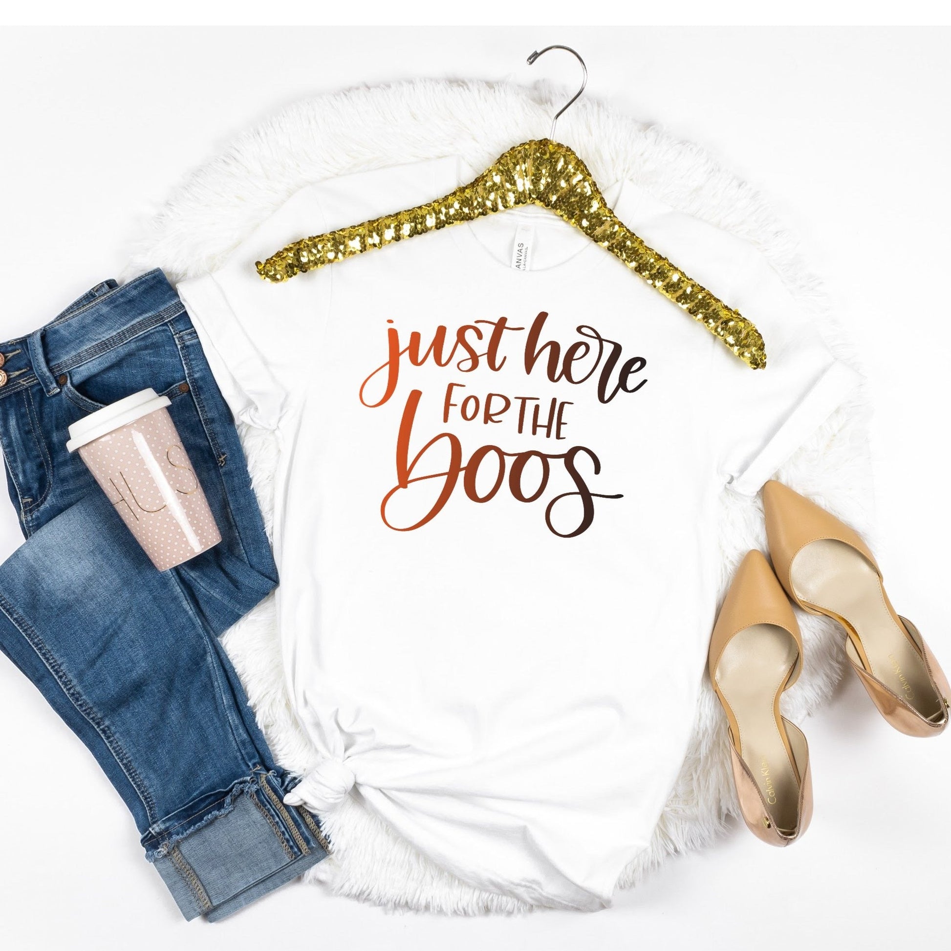 Just Here for the Boos, Halloween Tshirt, Funny Halloween Tshirt - Premium T-Shirt - Just $21.50! Shop now at Nine Thirty Nine Design