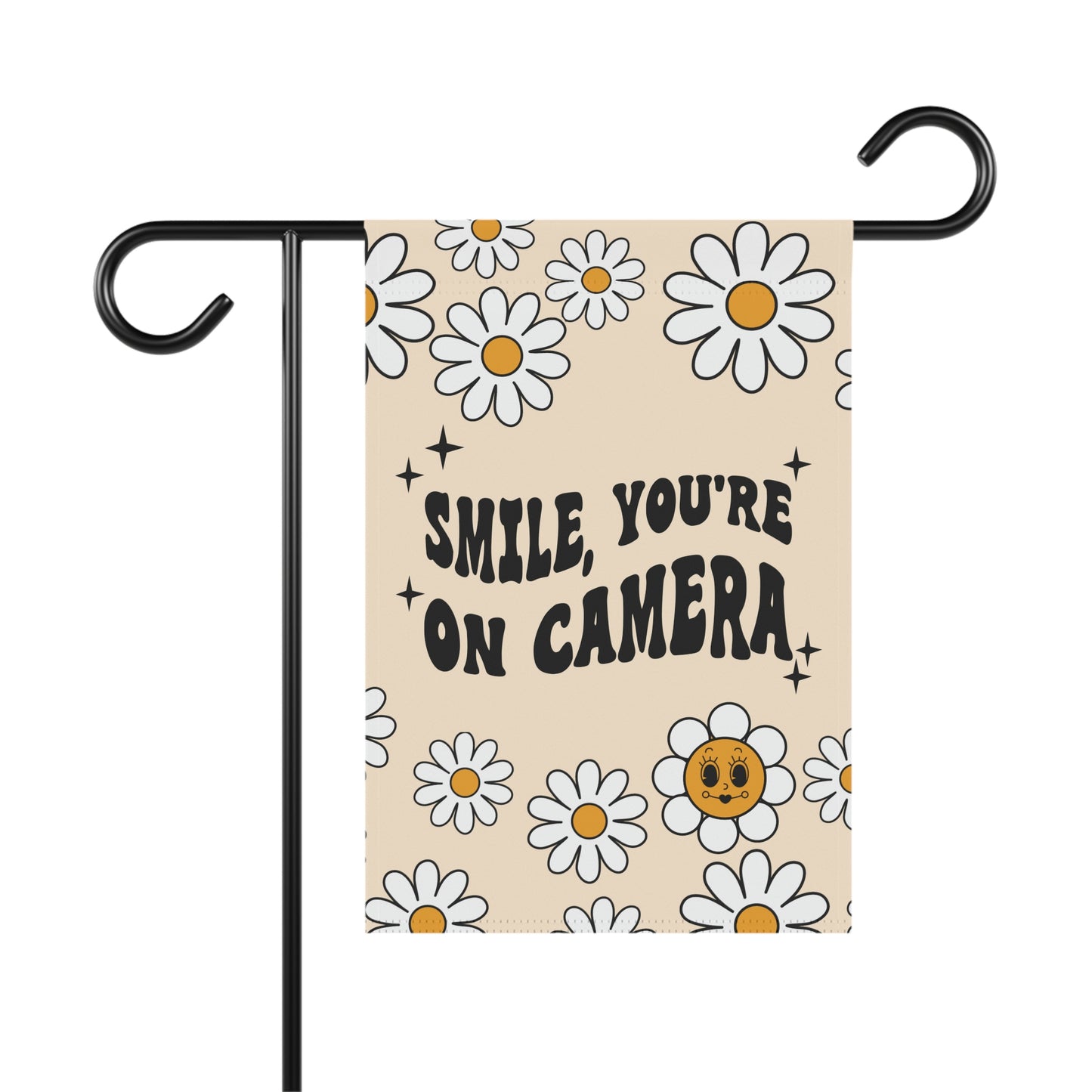 Smile You Are On Camera No Soliciting Funny Garden Flag