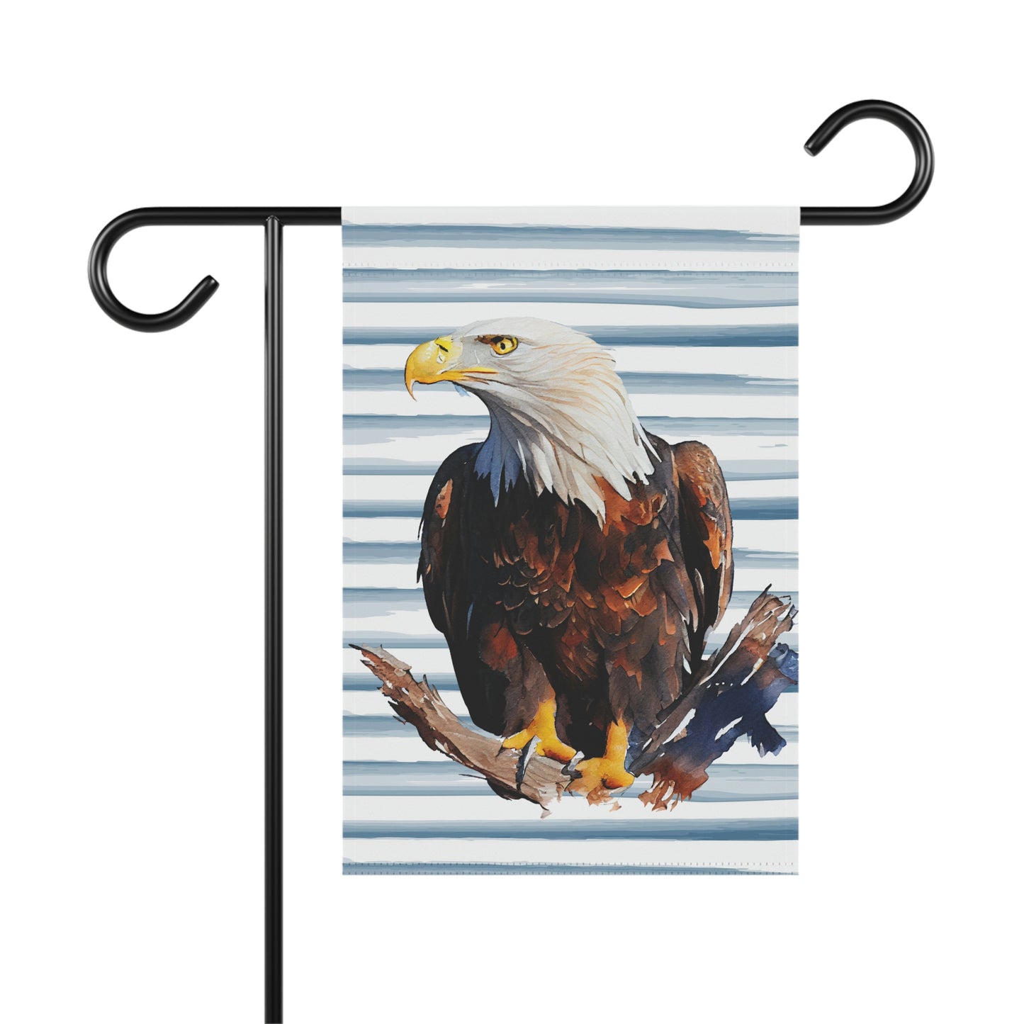 Eagle Summer Blue Striped Garden Flag