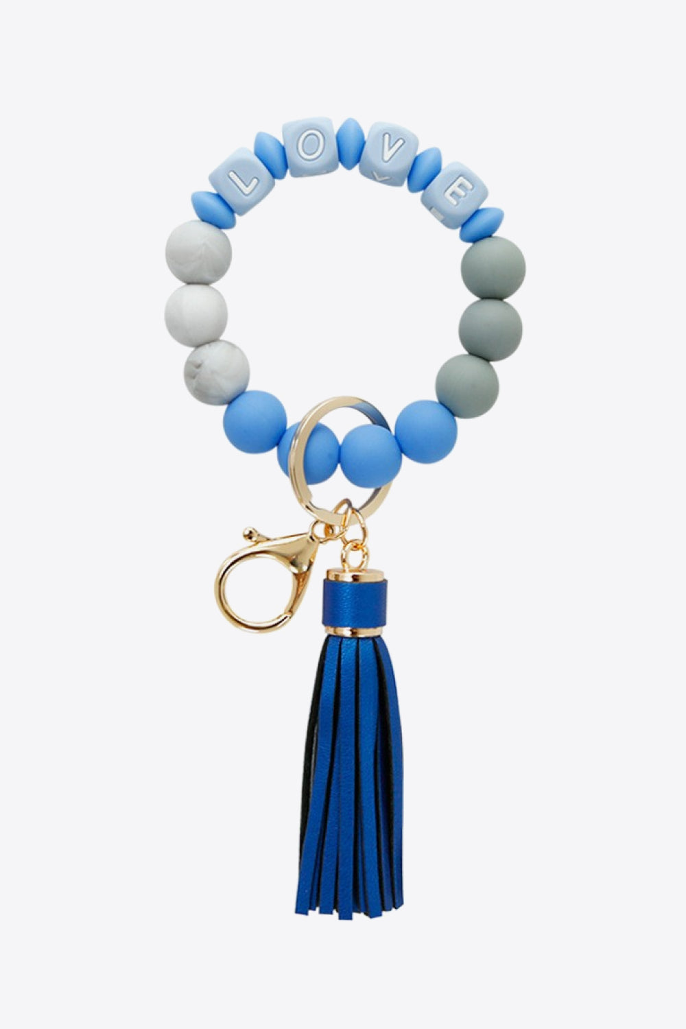 LOVE Beaded Keychain with Tassel Key Chains