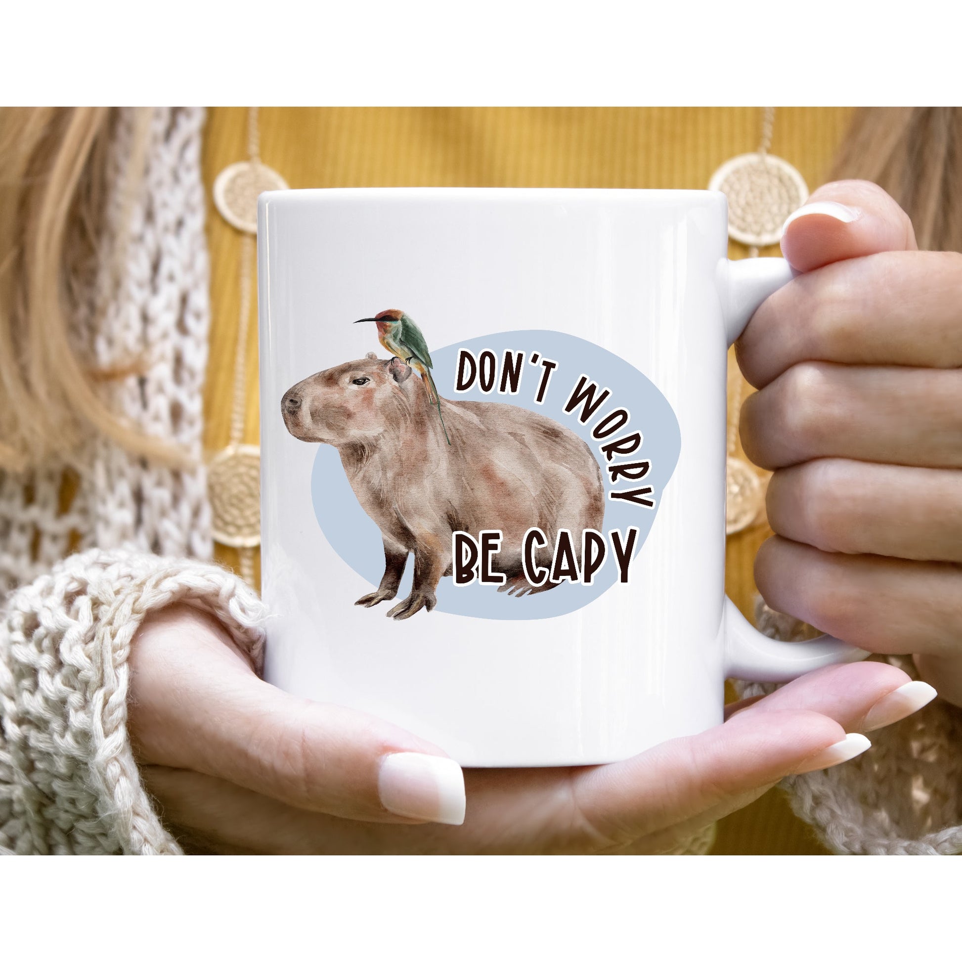 Capybara Mug, Dont Worry Be Cappy - Premium Mug - Just $18.99! Shop now at Nine Thirty Nine Design