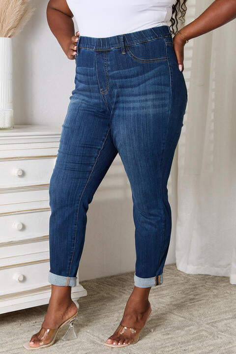 Judy Blue Full Size Skinny Cropped Jeans - Premium Jeans - Just $64! Shop now at Nine Thirty Nine Design