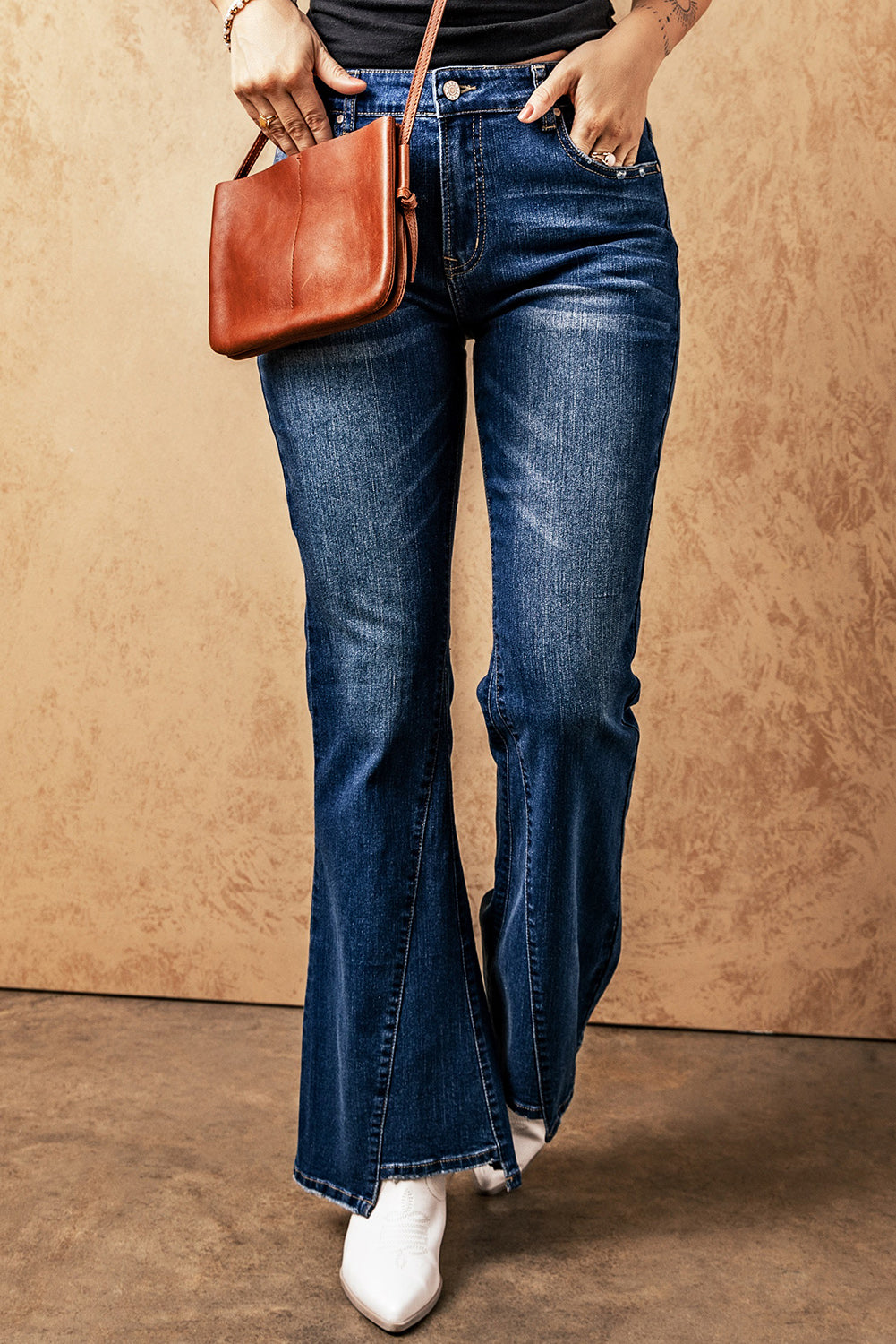 Baeful High Rise Flare Jeans with Pockets - Premium  - Just $45! Shop now at Nine Thirty Nine Design