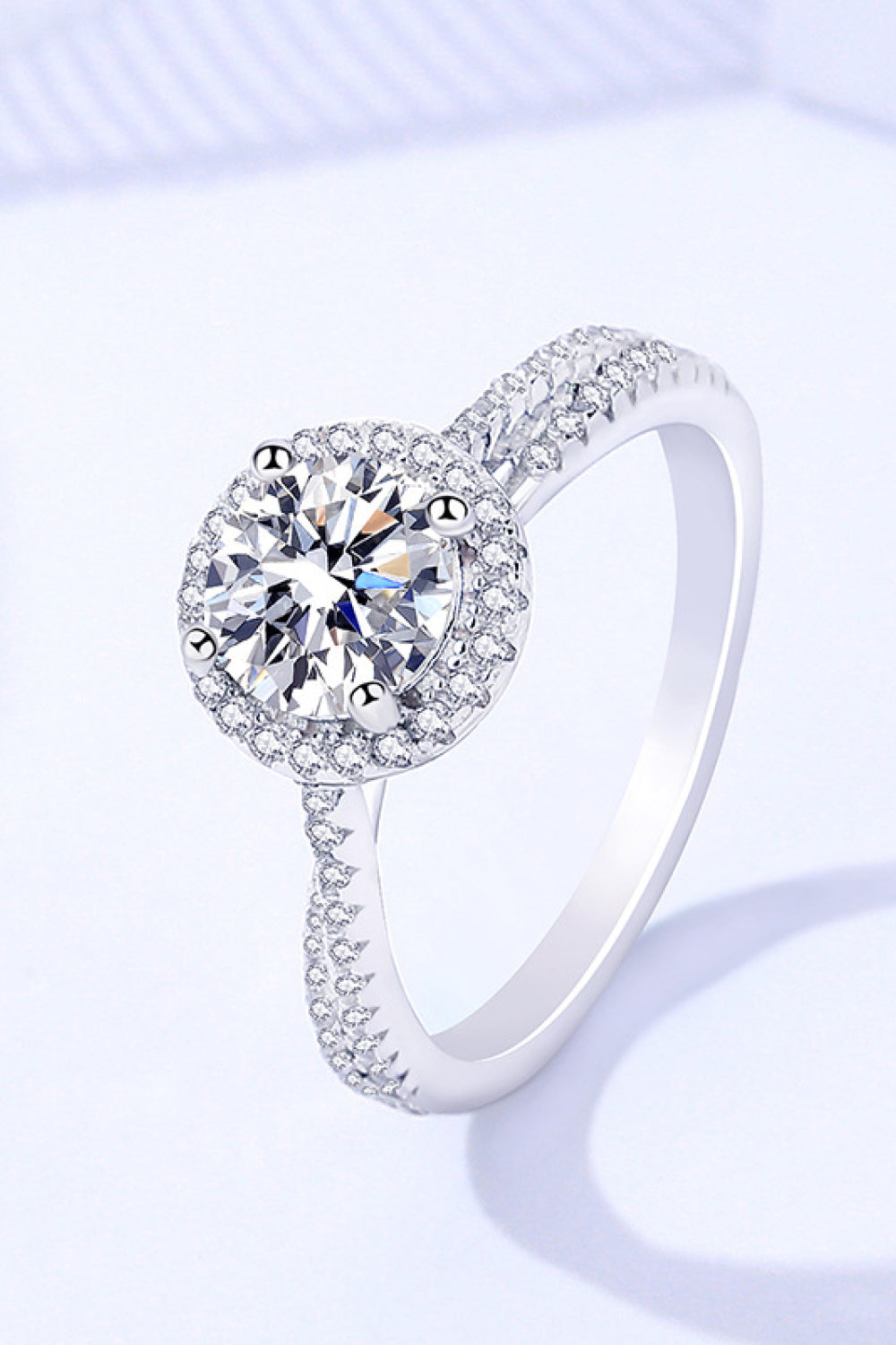 1 Carat Moissanite Round Shape Ring - Premium  - Just $66! Shop now at Nine Thirty Nine Design