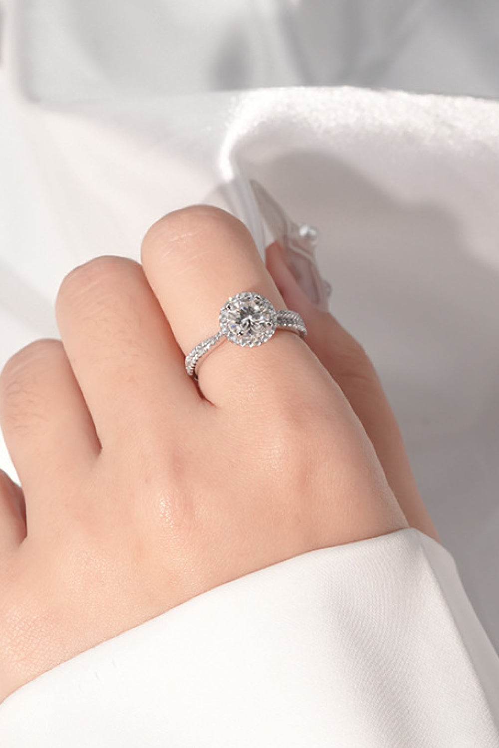 1 Carat Moissanite Round Shape Ring - Premium  - Just $66! Shop now at Nine Thirty Nine Design