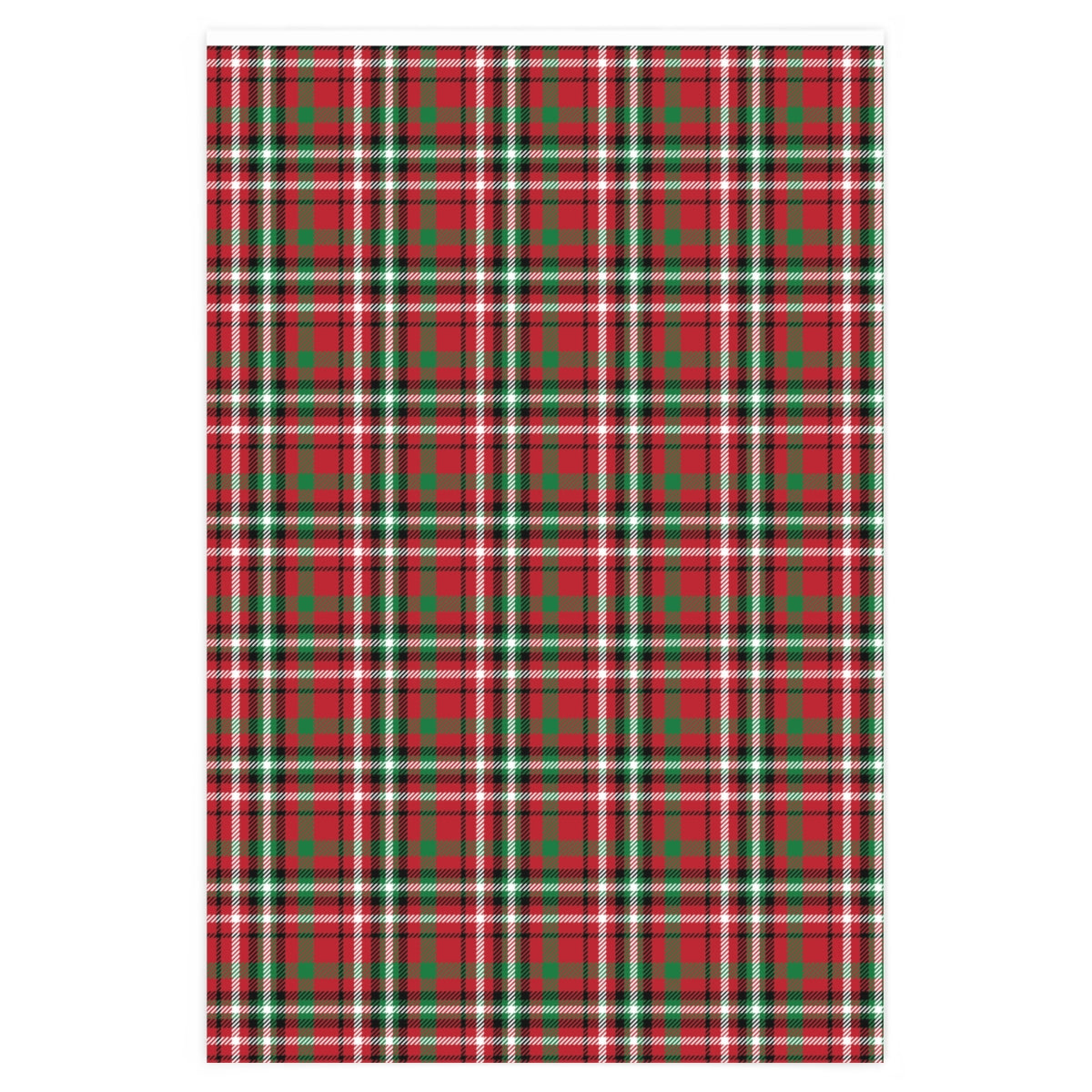 Red Plaid Tartan Christmas Wrapping Paper