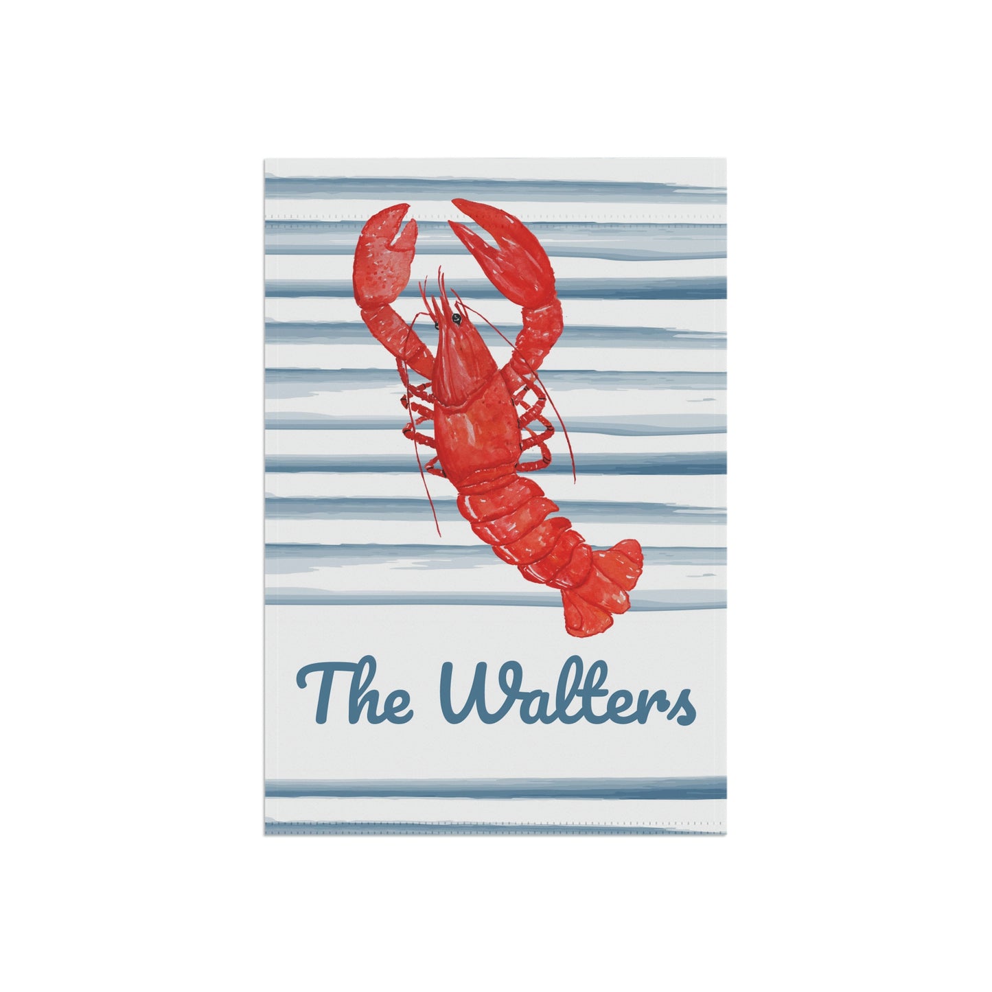 Personalized Lobster Nautical Summer Garden Flag