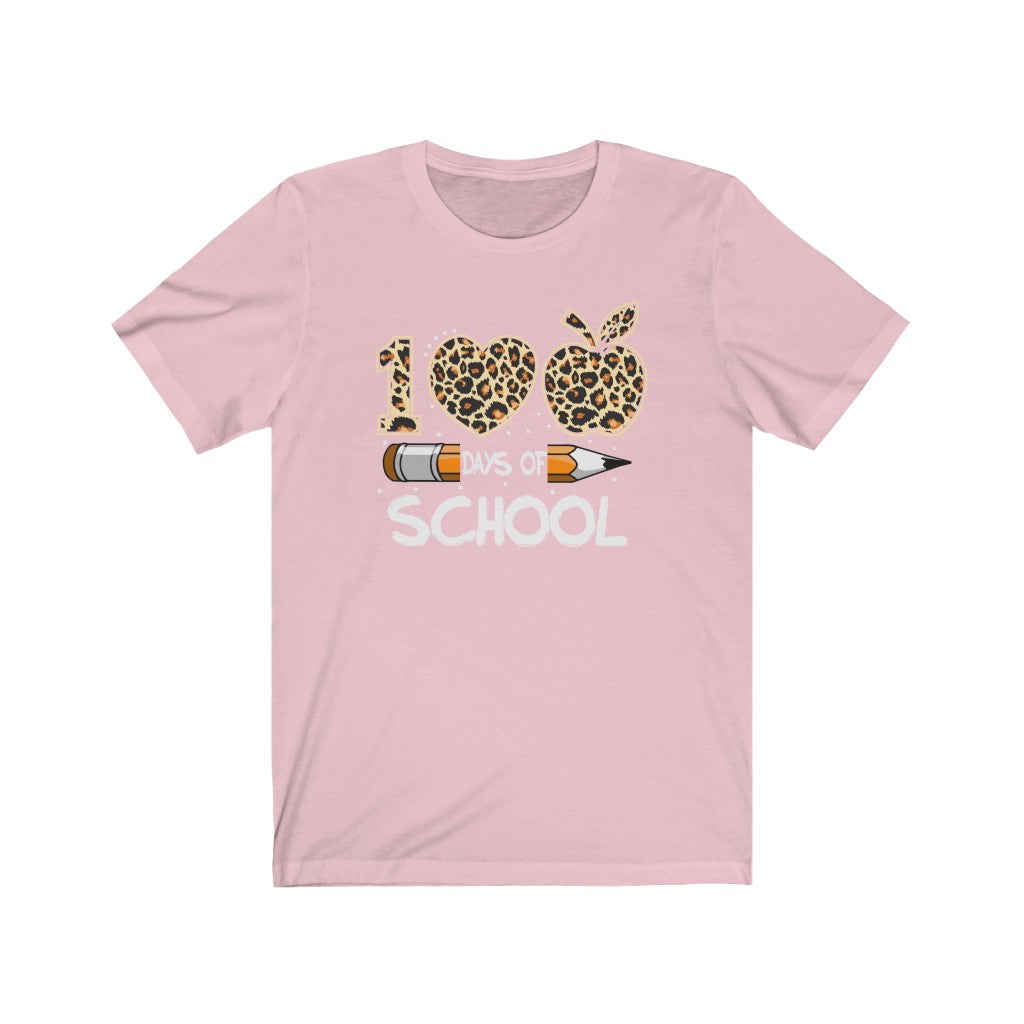 100 Days of School Leopard Print Teacher T-Shirt - Premium T-Shirt - Just $21.50! Shop now at Nine Thirty Nine Design