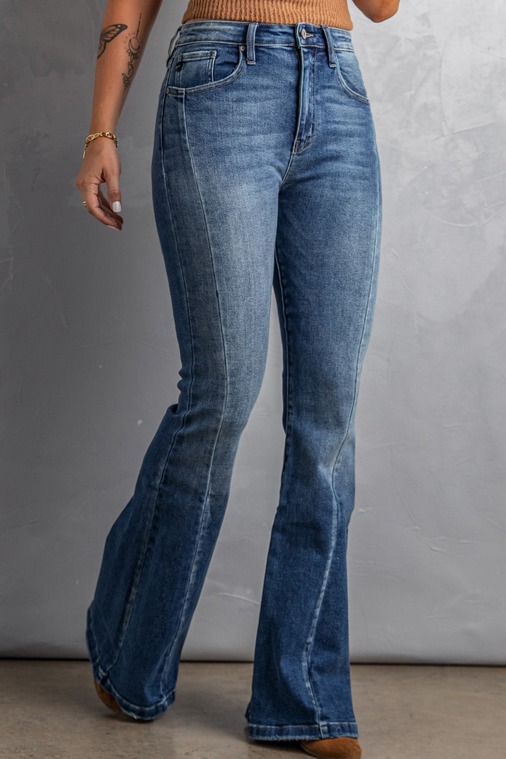 Baeful High Waist Flare Jeans with Pockets - Premium Jeans - Just $51! Shop now at Nine Thirty Nine Design