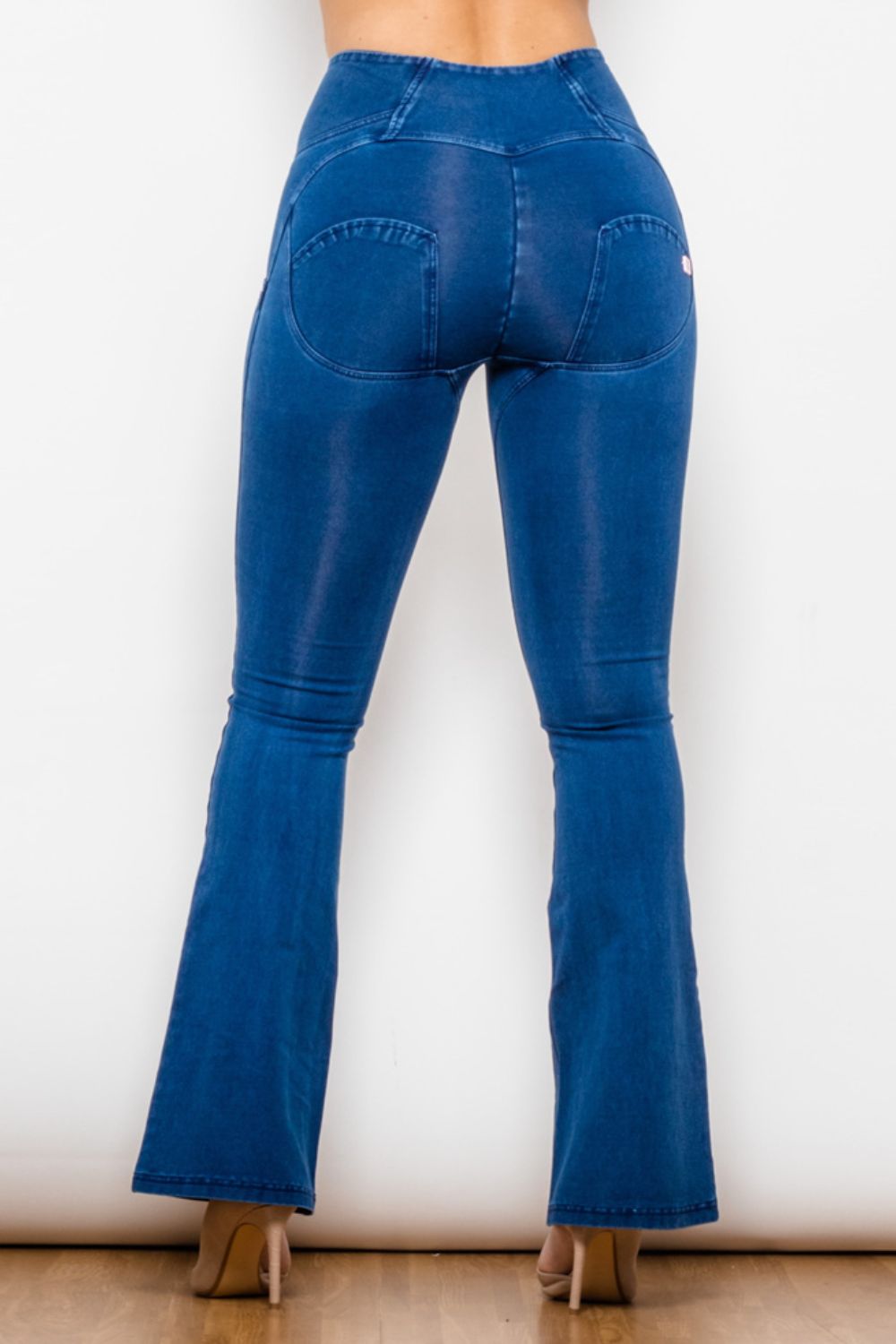 High Waist Zip Detail  Flare Long Jeans - Premium Jeans - Just $55! Shop now at Nine Thirty Nine Design