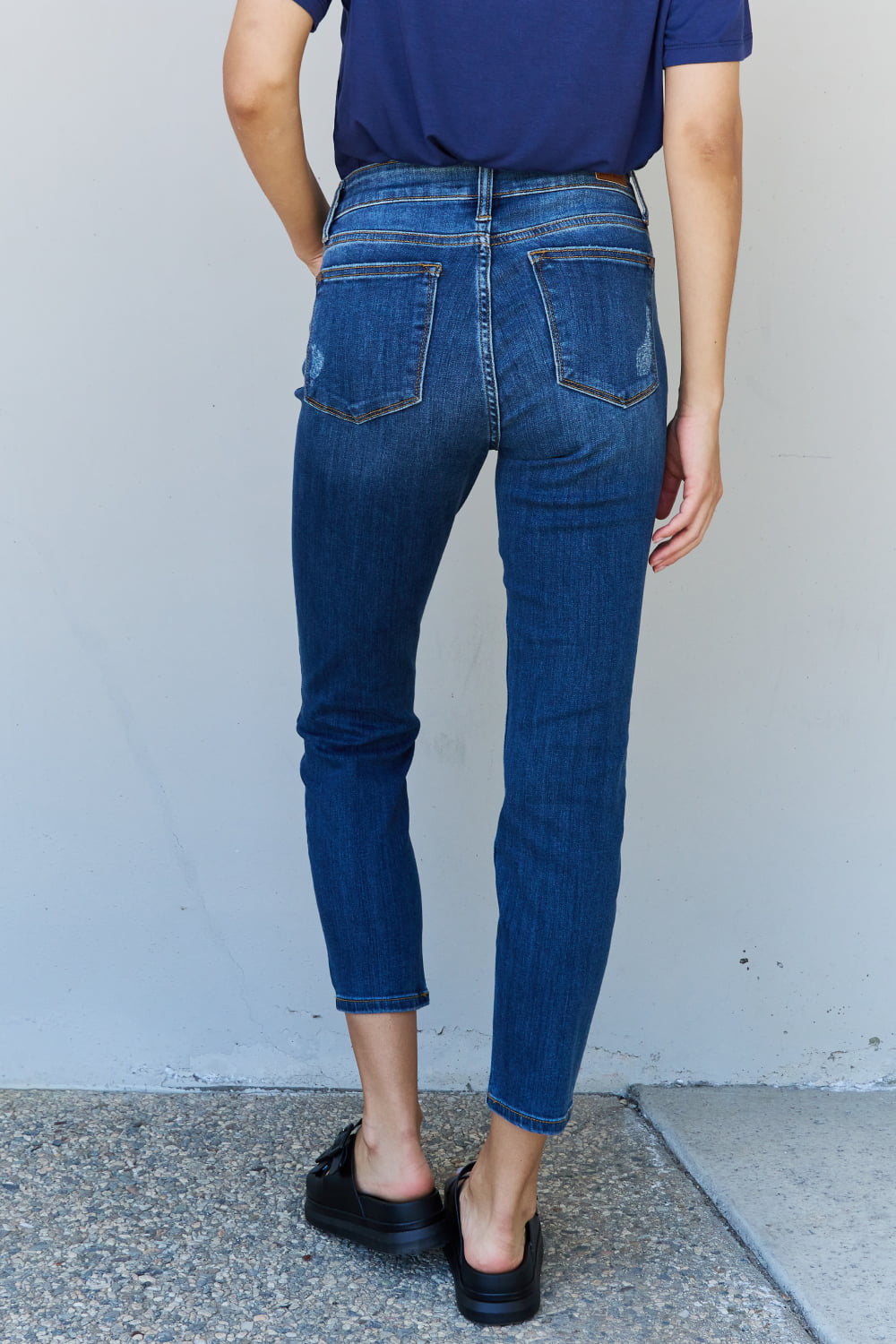 Judy Blue Aila Short Full Size Mid Rise Cropped Relax Fit Jeans - Premium Jeans - Just $64! Shop now at Nine Thirty Nine Design
