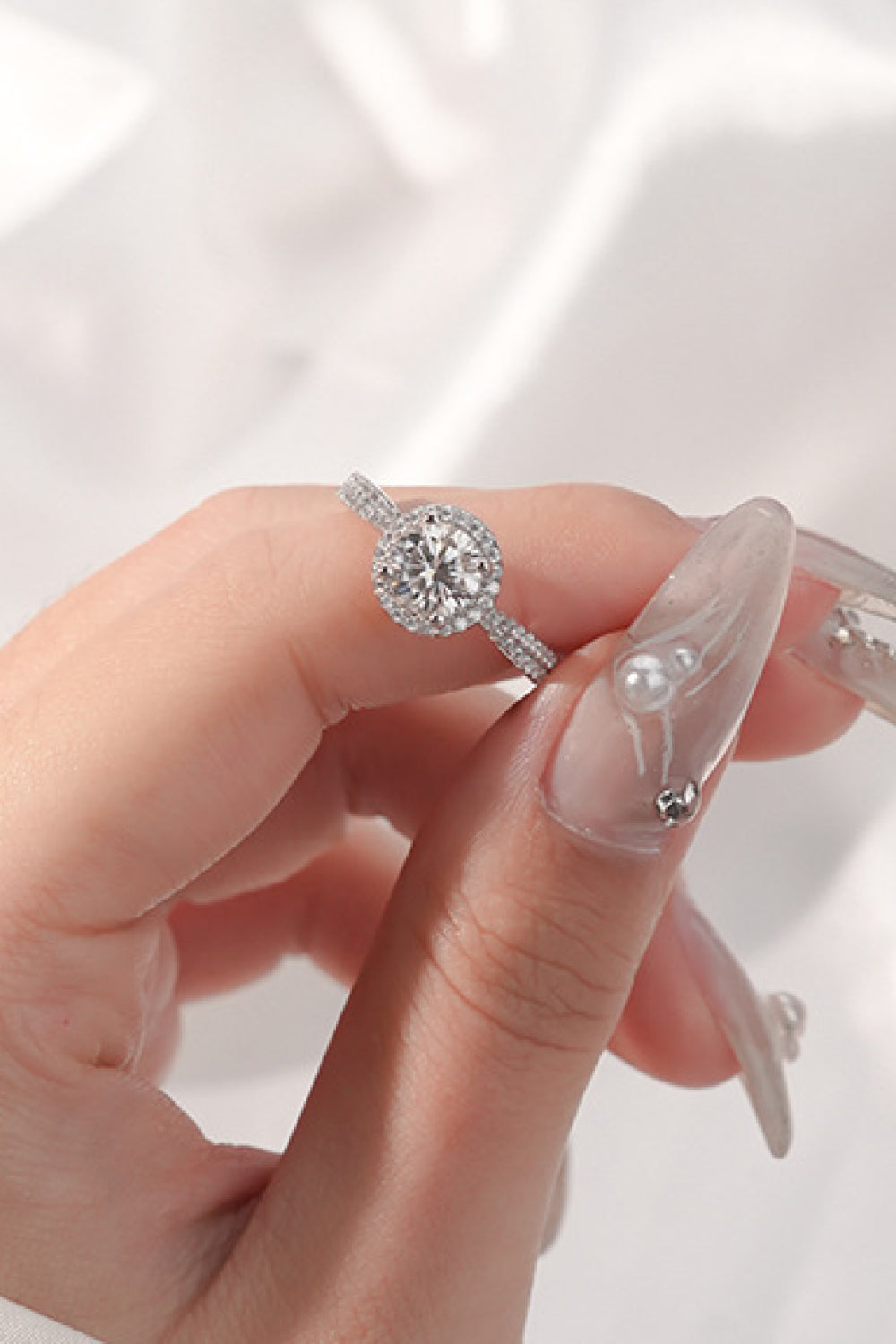 1 Carat Moissanite Round Shape Ring - Premium  - Just $66! Shop now at Nine Thirty Nine Design