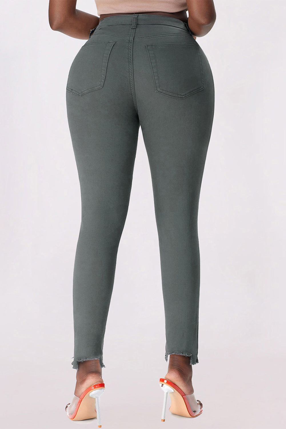 Baeful Button Fly Hem Detail Skinny Jeans - Premium Jeans - Just $41! Shop now at Nine Thirty Nine Design