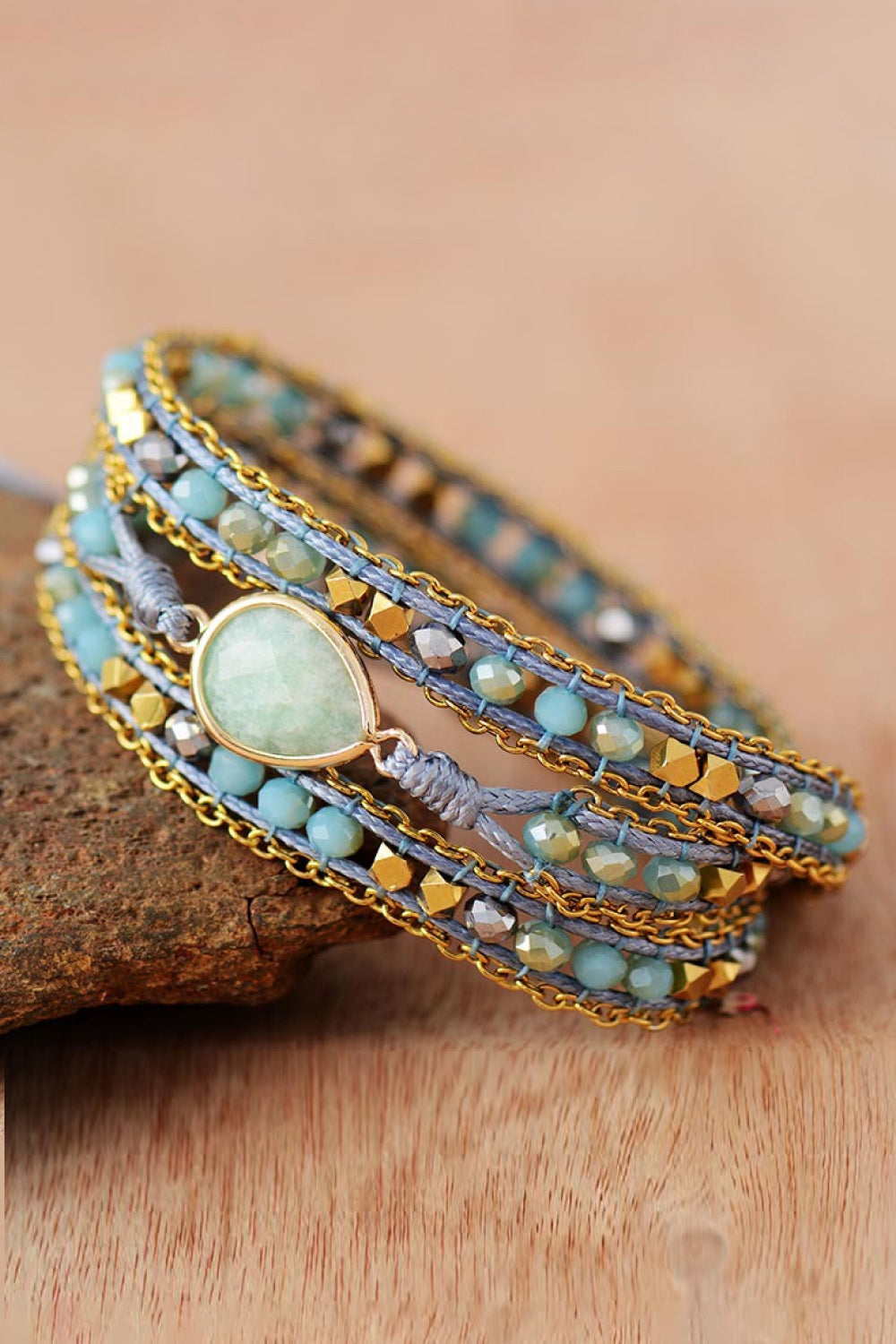 Handmade Teardrop Shape Triple Layer Beaded Bracelet - Premium Jewelry - Just $22! Shop now at Nine Thirty Nine Design