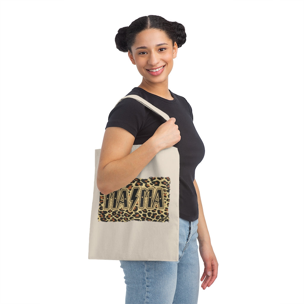 Leopard Mama Canvas Tote Bag Bags