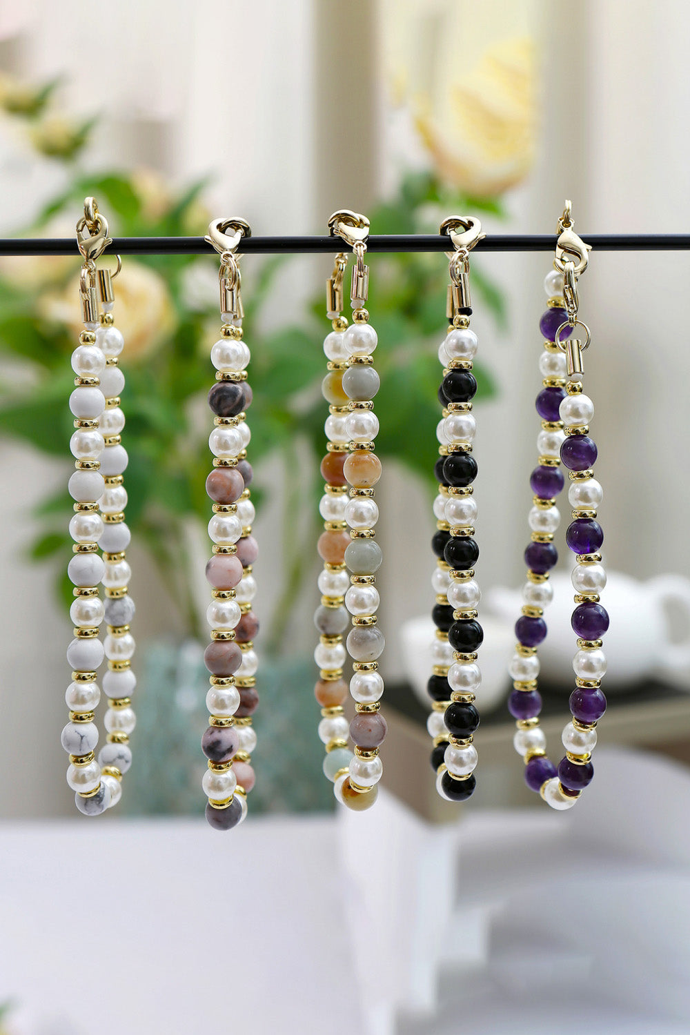 Natural Stone Beads Key Chain - Premium Key Chains - Just $10! Shop now at Nine Thirty Nine Design