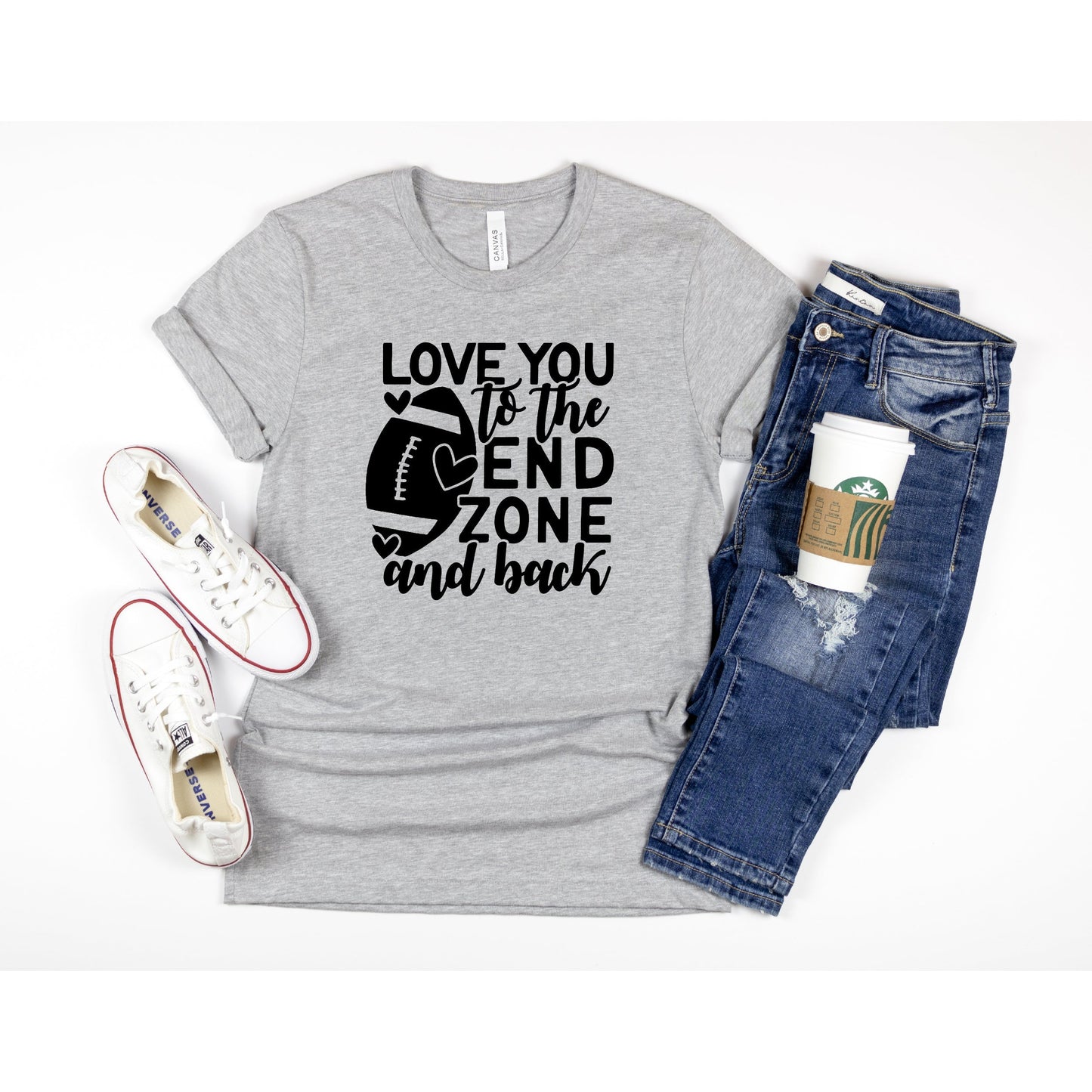 Love You To The End Zone and Back Tshirt - Premium T-Shirt - Just $21.50! Shop now at Nine Thirty Nine Design