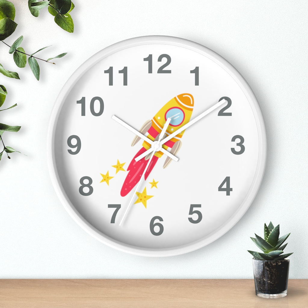Rocket Ship Wall clock, Space Themed Decor, Astronaut Clock - Premium Home Decor - Just $45.50! Shop now at Nine Thirty Nine Design
