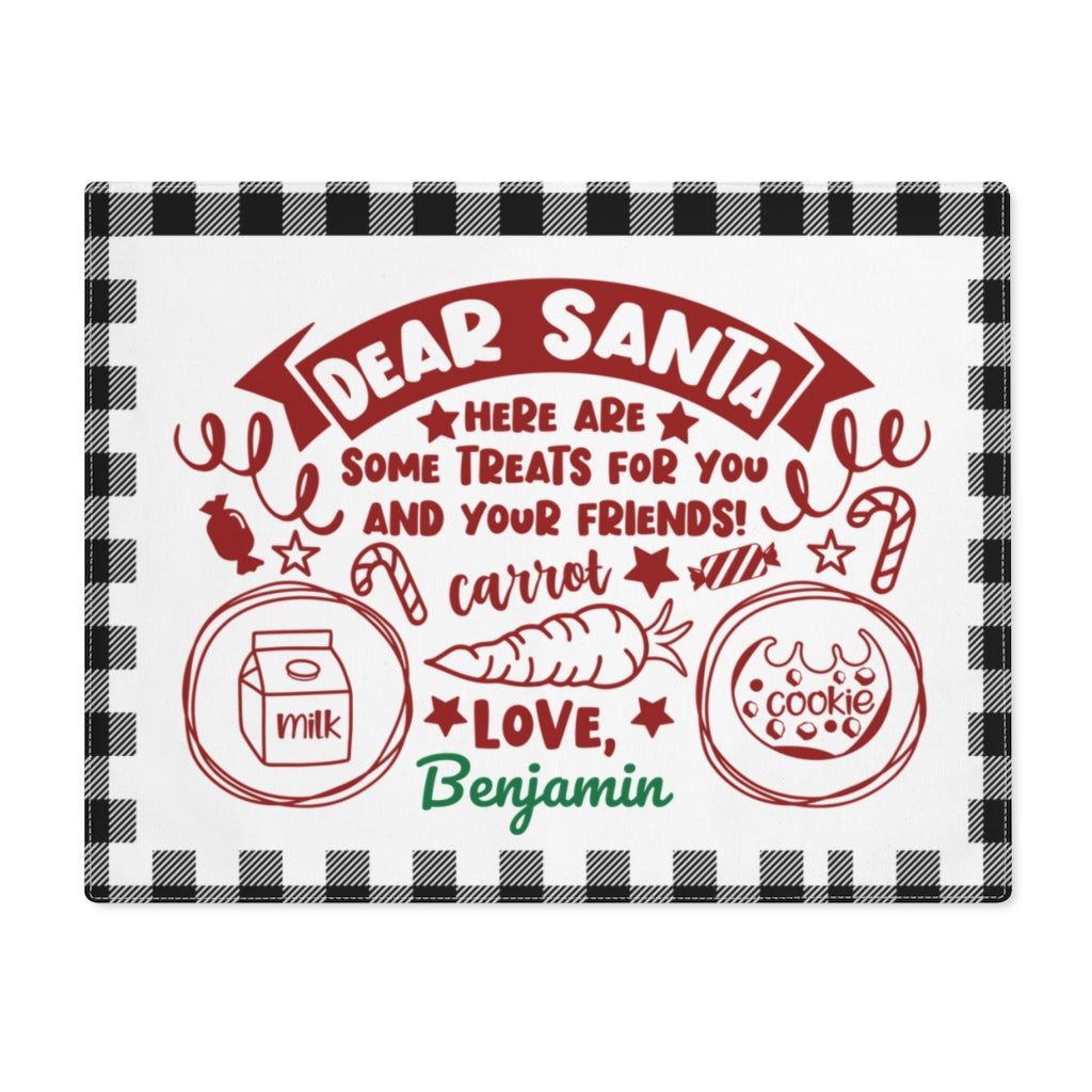 Personalized Milk and Cookies for Santa Placemat - Premium Home Decor - Just $21.50! Shop now at Nine Thirty Nine Design