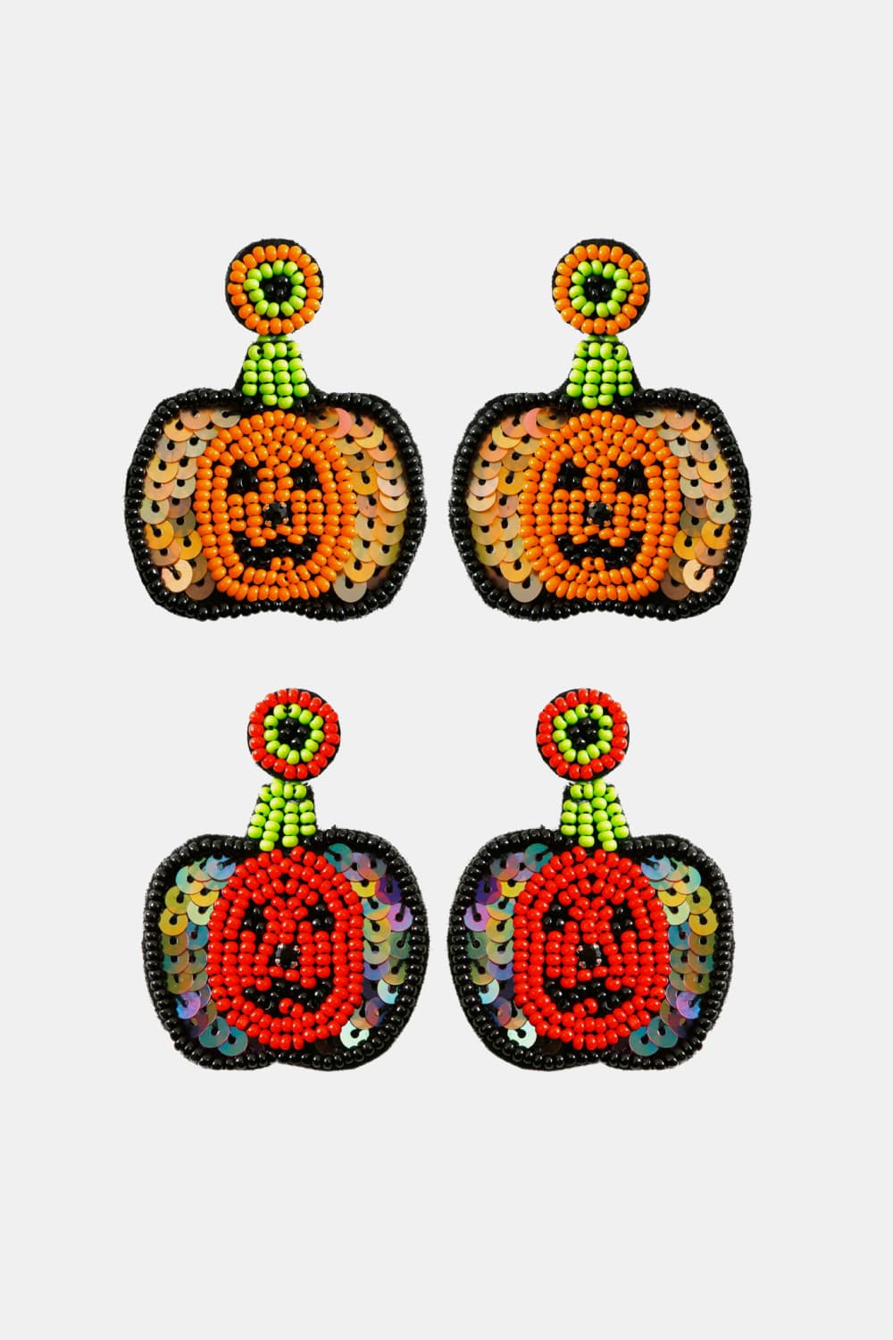 Pumpkin Shape Beaded Dangle Earrings - Premium Jewelry - Just $12! Shop now at Nine Thirty Nine Design