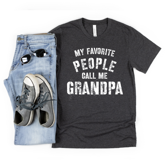 My Favorite People Call Me Grandpa T-Shirt, Fathers Day Shirt, Mens Short Sleeve Tee, Gift from Grandkids, Grandchildren Gift - Premium T-Shirt - Just $19.50! Shop now at Nine Thirty Nine Design