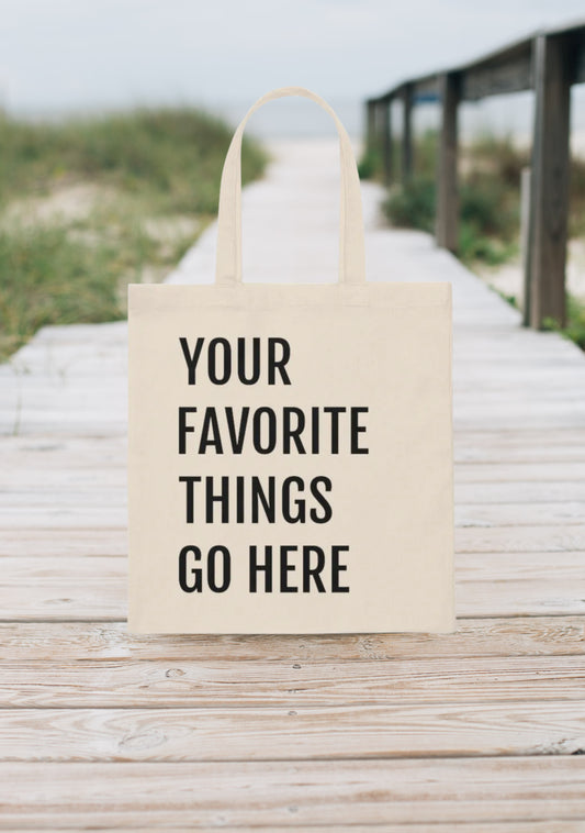 Personalized Favorite Things Tote