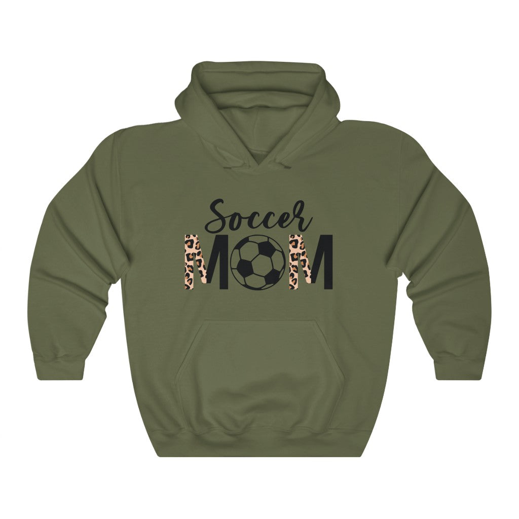 Soccer Mom Hoodie, Leopard Soccer Mom Sweatshirt, Game Day Shirt, Sport Mom Hoodie Hoodie