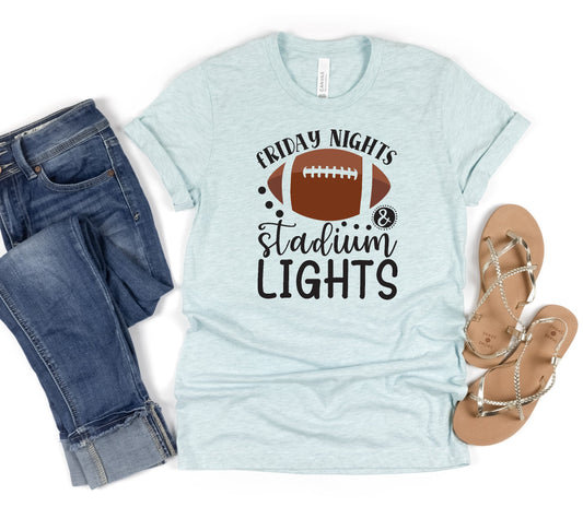 Friday Nights & Stadium Lights Tshirt, Fall TShirt, Football Shirt - Premium T-Shirt - Just $21.50! Shop now at Nine Thirty Nine Design