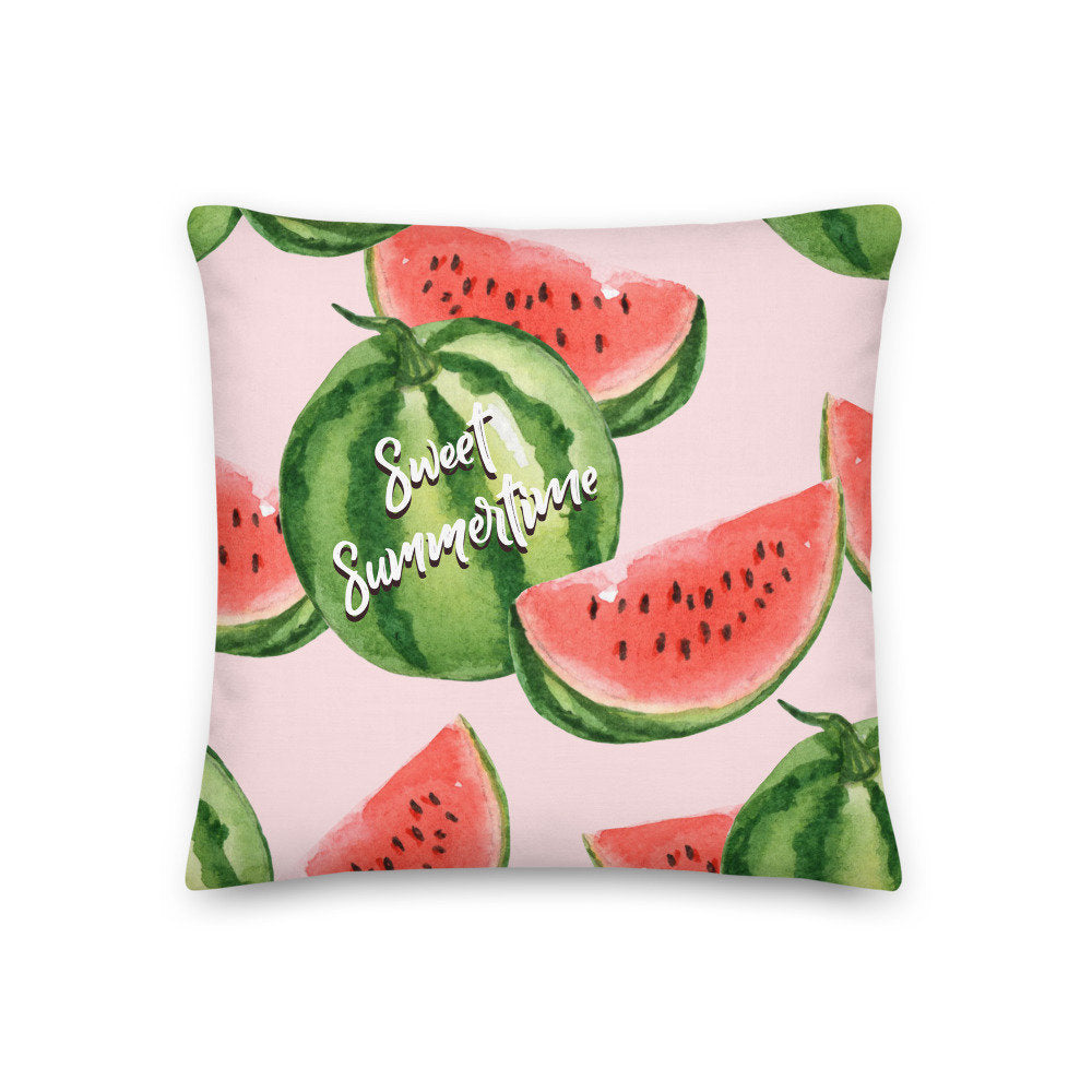 Watermelon Pillow, Sweet Summertime, Couch Throw Pillow, Fruit Pillow, Summer Pillow - Premium  - Just $35.95! Shop now at Nine Thirty Nine Design