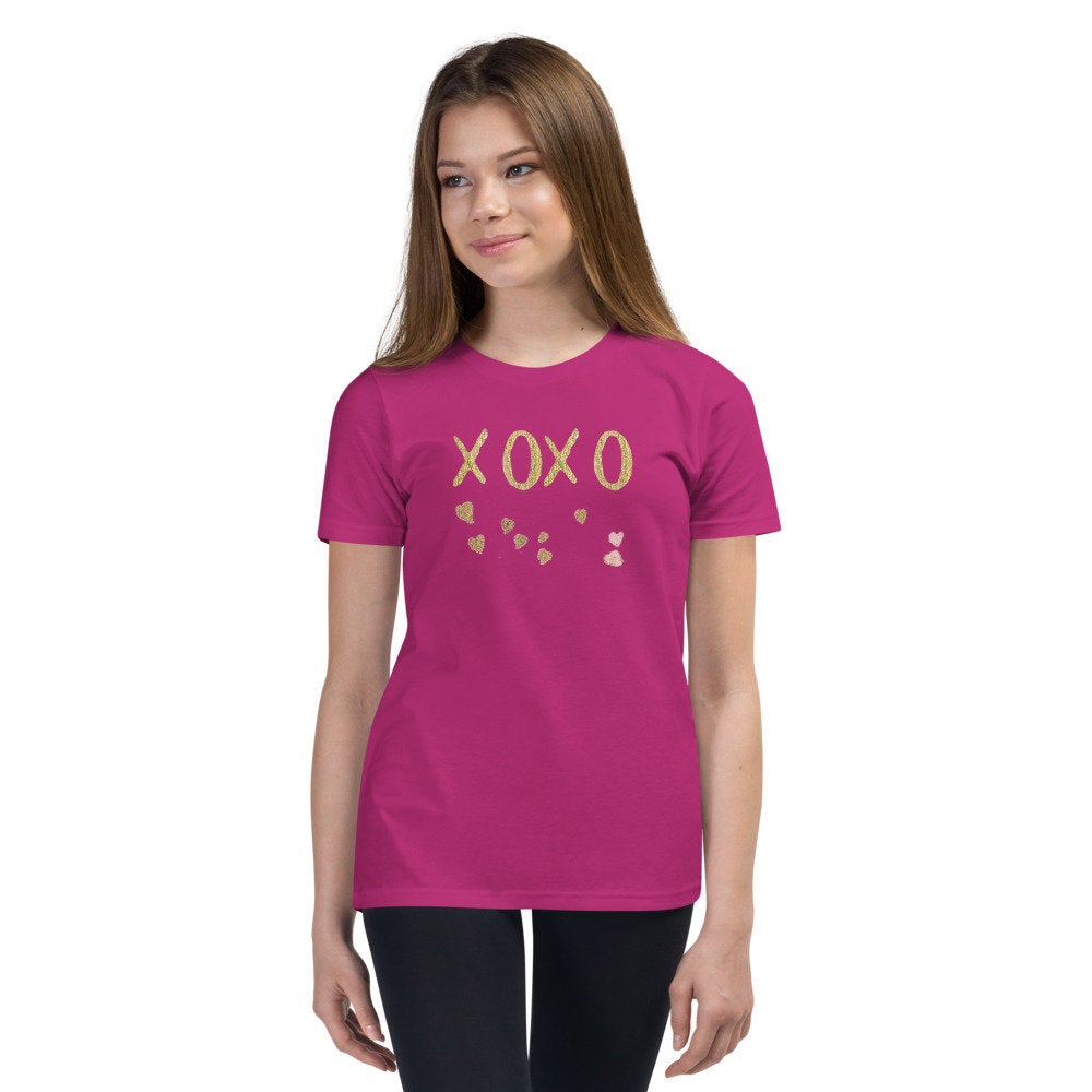 Girls Valentines Day Shirt, Girls Short Sleeve T-Shirt, Heart Shirt, XOXO Shirt, Love Shirt, Mommy & Me Matching Shirt, Valentines Kid Shirt Youth