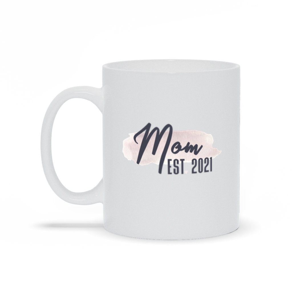 Mom Established 2021 Mug, New Mom Mug, New Dad Mug, New Parent Gift, Baby Announcement, New Parents Mug, Pregnancy Reveal, Gender Reveal - Premium Mug - Just $18.99! Shop now at Nine Thirty Nine Design